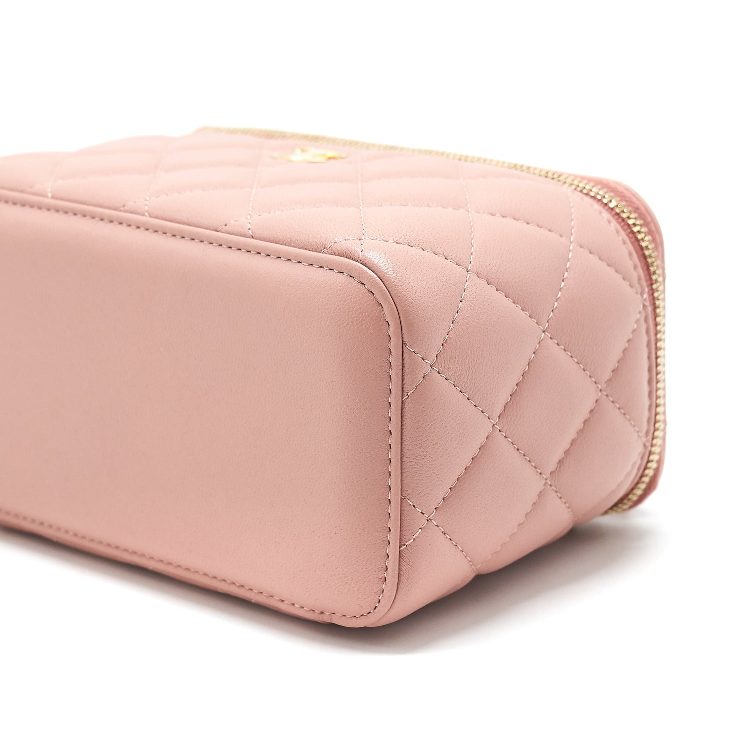 Chanel 21B Pearl Crush Long Vanity with Chain dark Pink