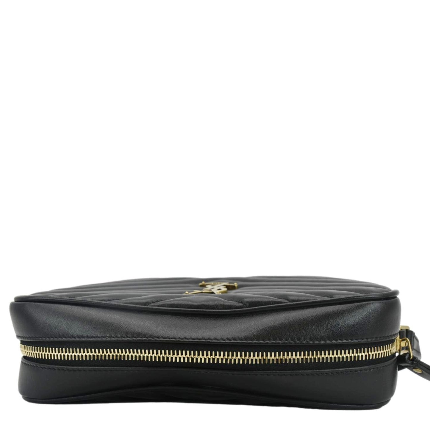 YVES SAINT LAURENT Lou Camera Chevron Leather Crossbody Bag Black