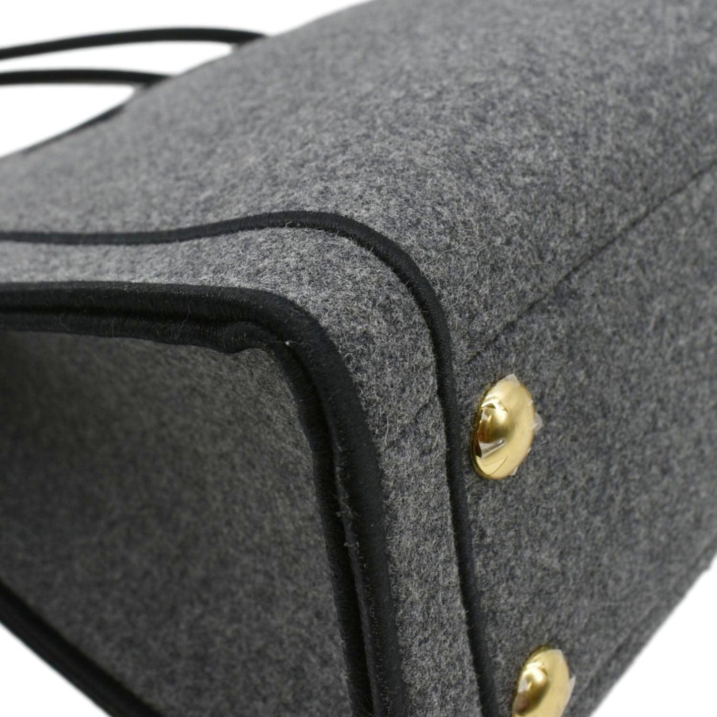 FENDI Sunshine Flannel Wool Shoulder Bag Grey