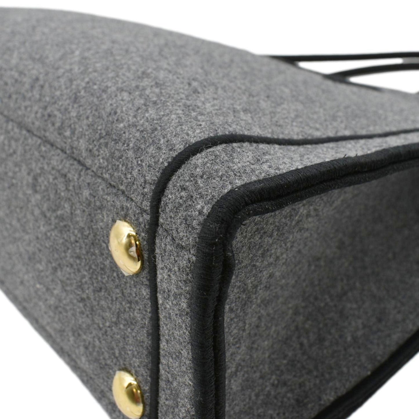FENDI Sunshine Flannel Wool Shoulder Bag Grey