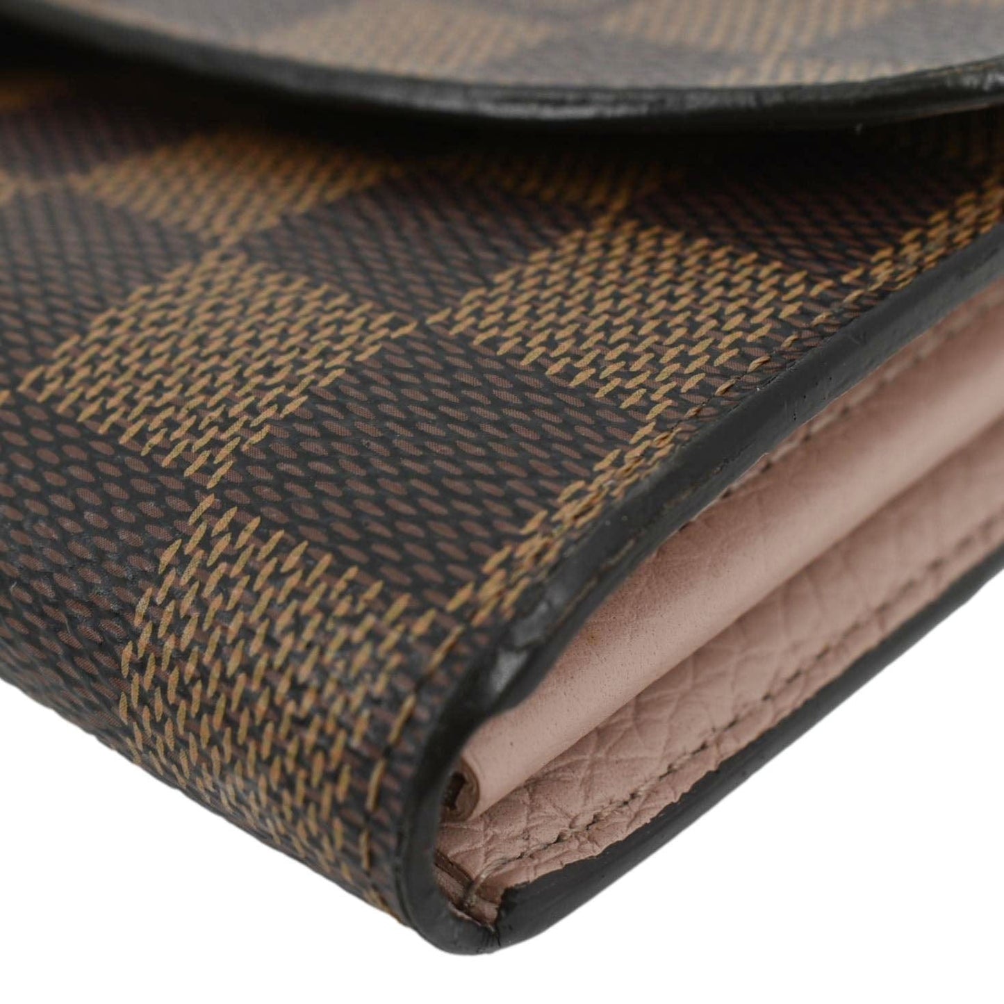 LOUIS VUITTON Croisette Damier Ebene Crossbody Chain Wallet Brown