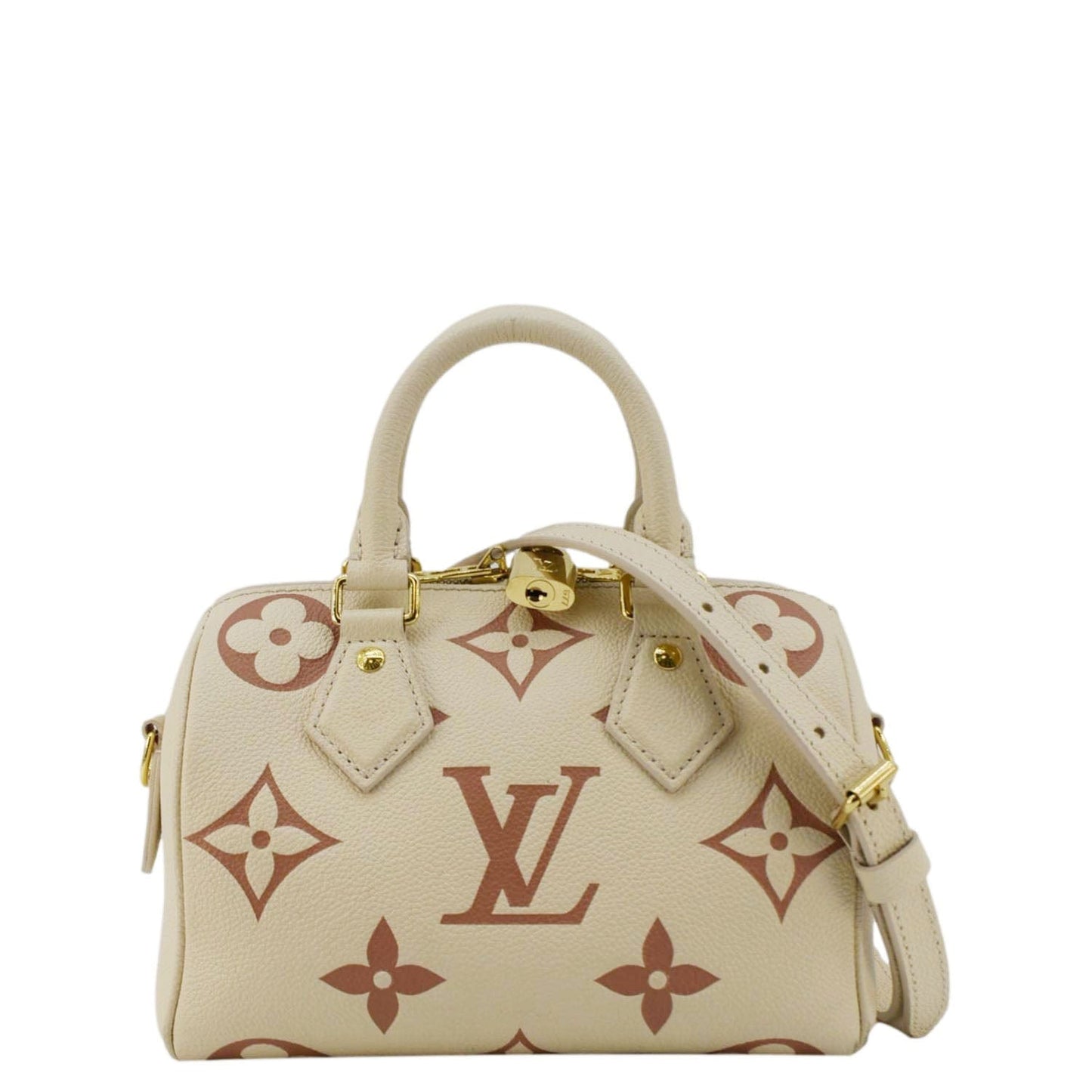 LOUIS VUITTON  20 Bandouliere Giant Monogram Empreinte Leather Shoulder Bag Cream