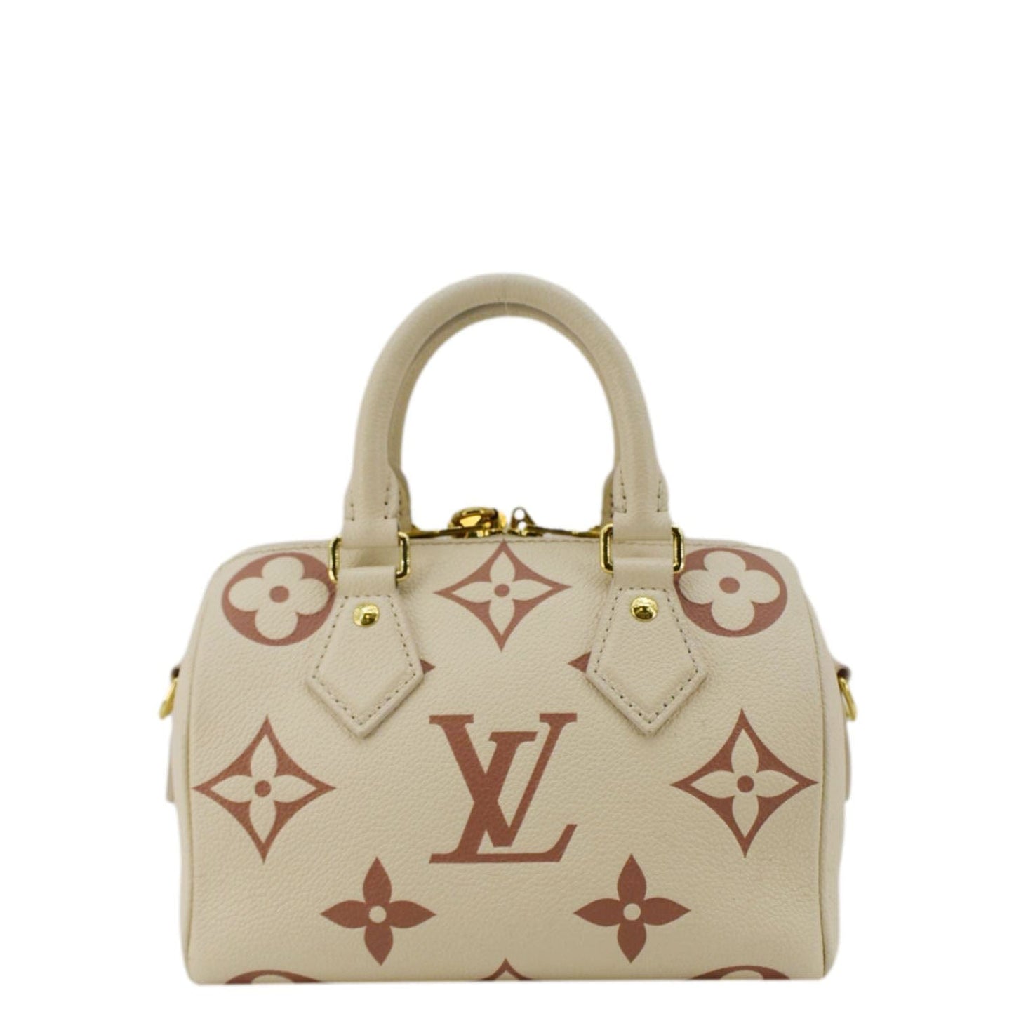 LOUIS VUITTON  20 Bandouliere Giant Monogram Empreinte Leather Shoulder Bag Cream