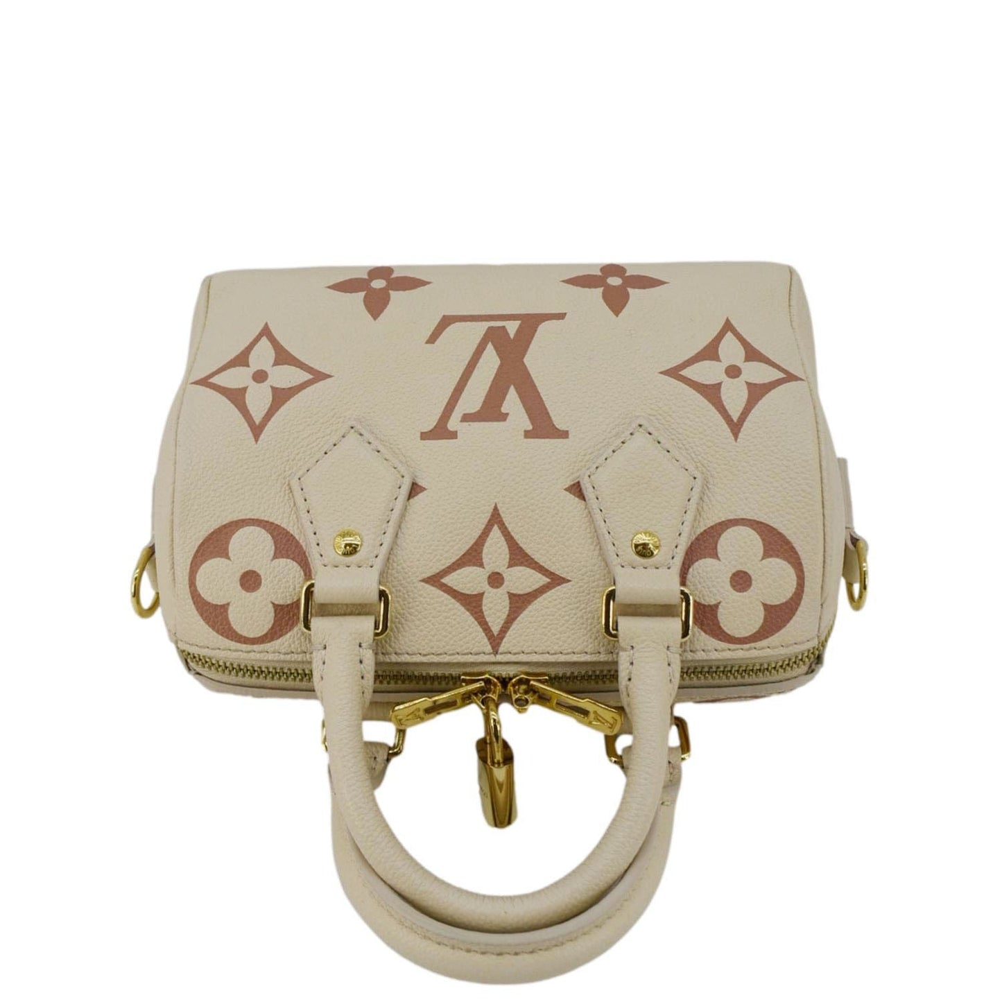 LOUIS VUITTON  20 Bandouliere Giant Monogram Empreinte Leather Shoulder Bag Cream