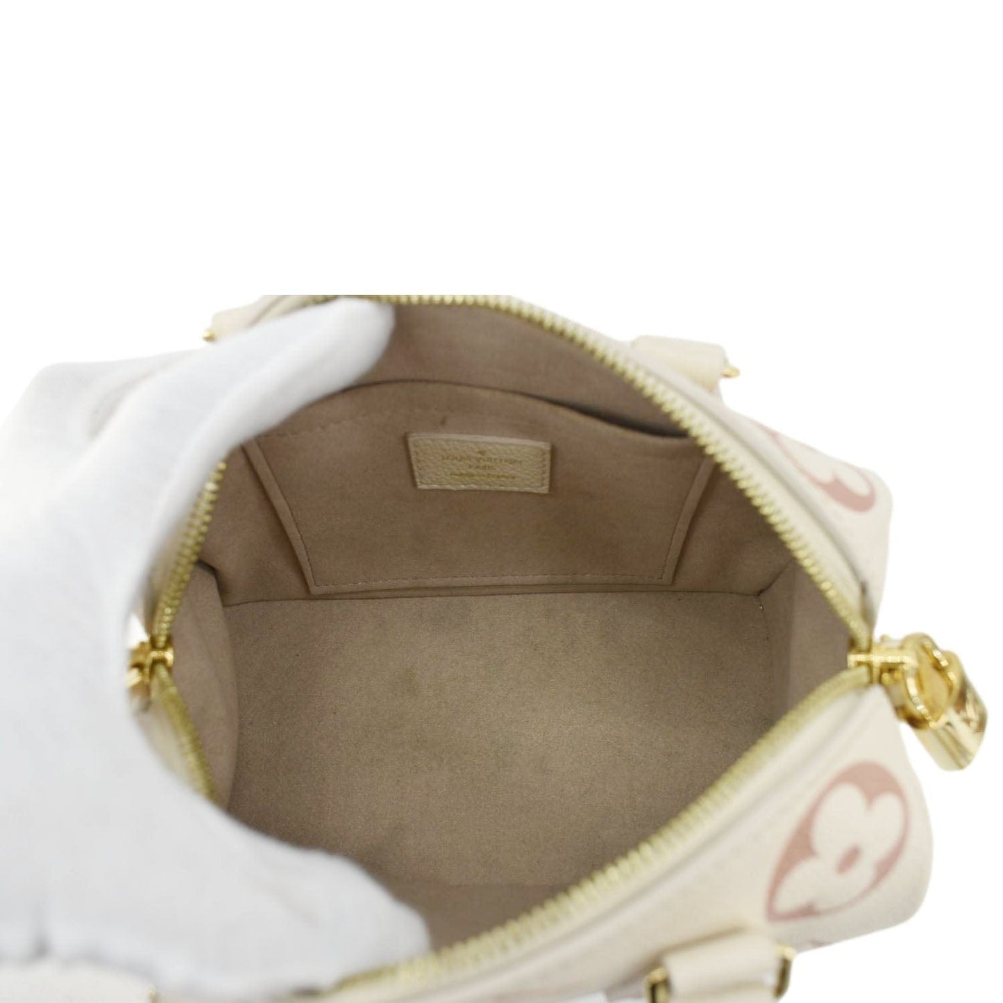 LOUIS VUITTON  20 Bandouliere Giant Monogram Empreinte Leather Shoulder Bag Cream
