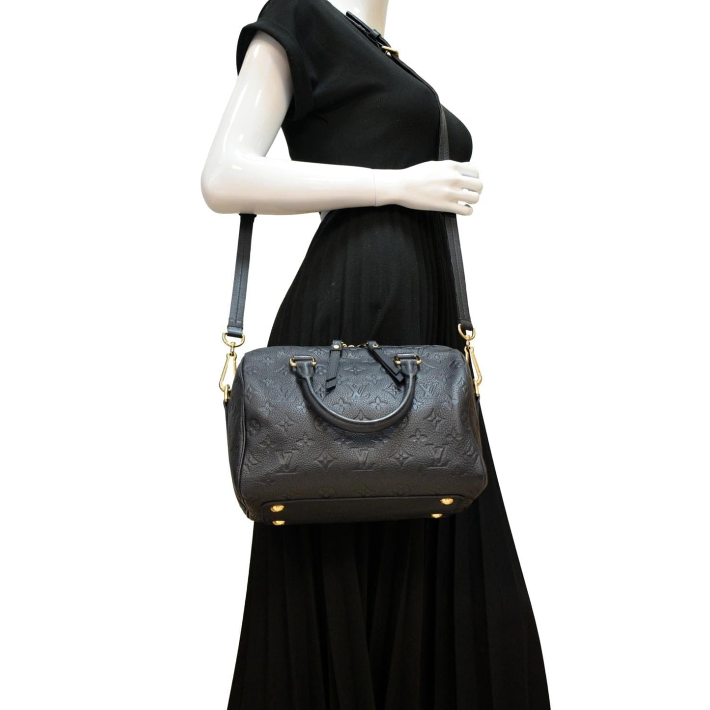LOUIS VUITTON  Bandouliere 25 Empreinte Leather Shoulder Bag Black