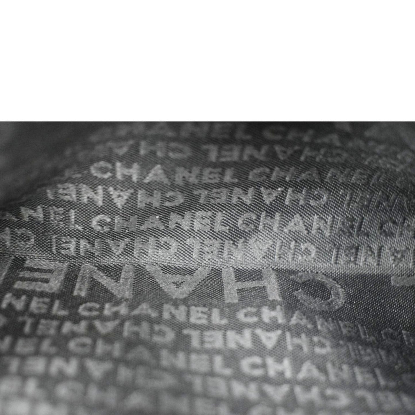 CHANEL Distressed  Ligne Braid Calfskin Leather Tote Bag Black