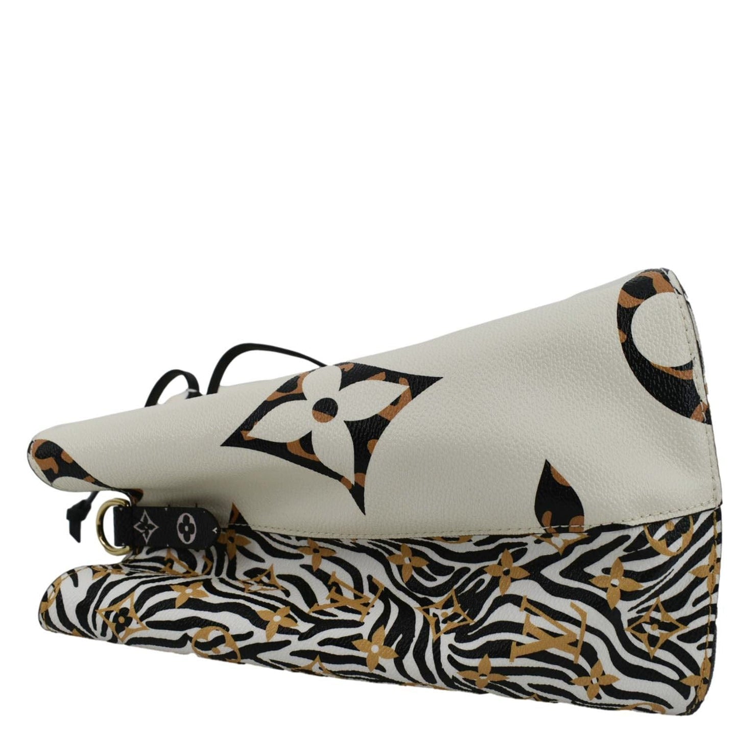 LOUIS VUITTON Neonoe Giant Jungle Canvas Shoulder Bucket Bag Ivory