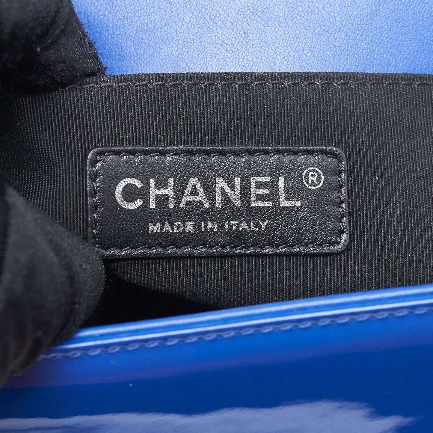 Chanel Medium Boy Chanel Patent leather Electric Blue with