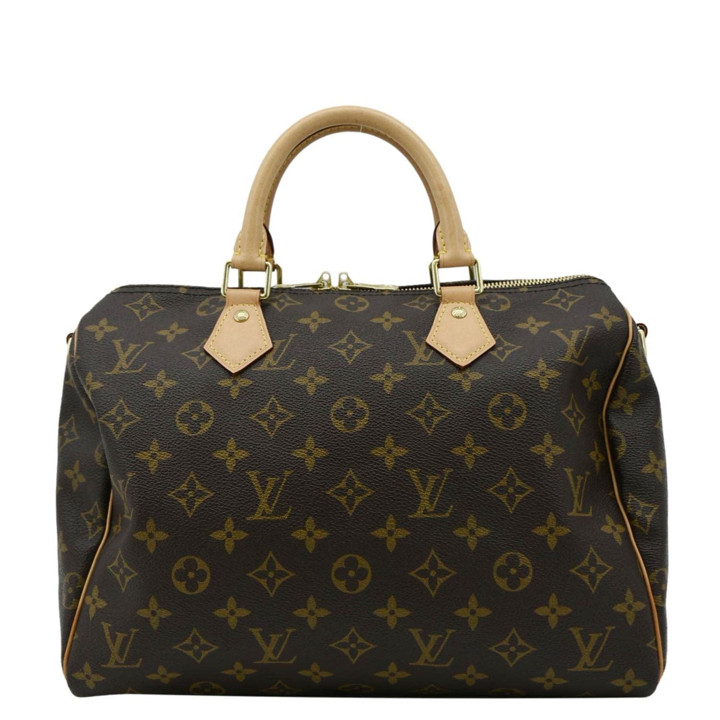 LOUIS VUITTON   30 Monogram Canvas Satchel Bag Brown