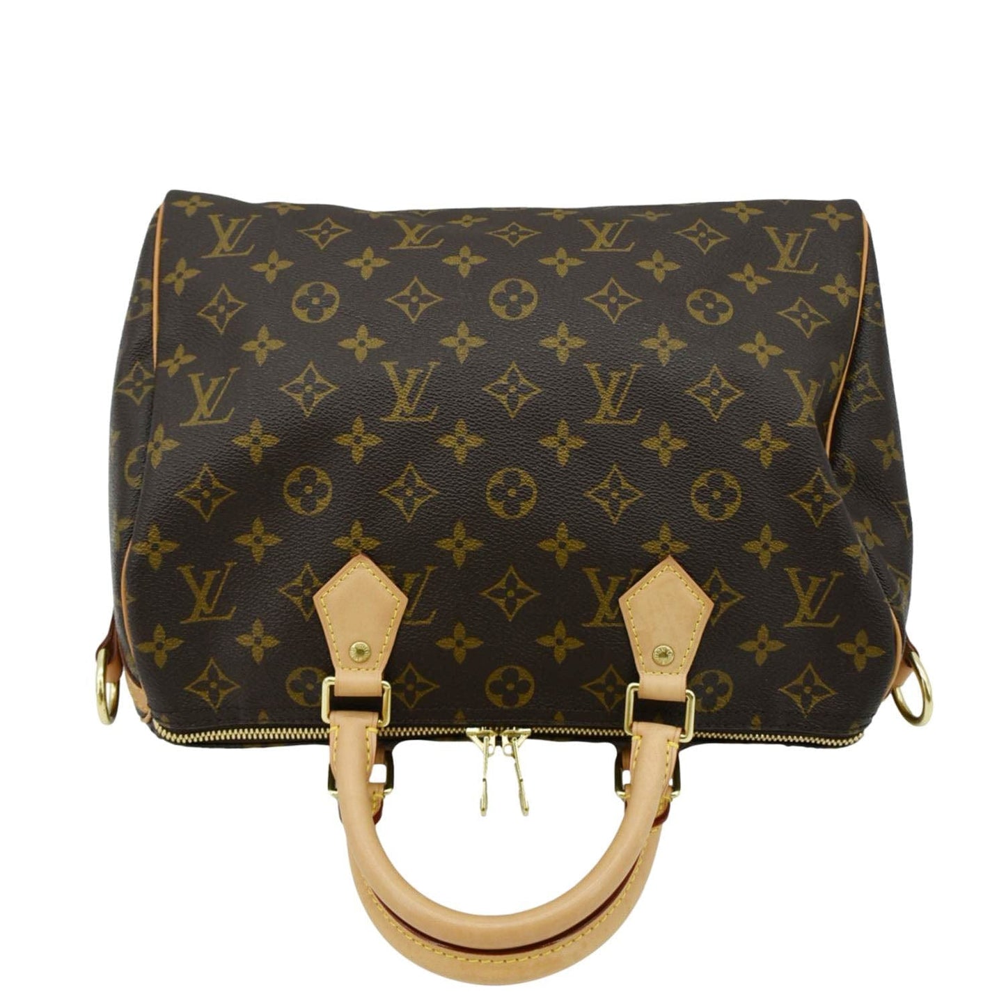 LOUIS VUITTON   30 Monogram Canvas Satchel Bag Brown