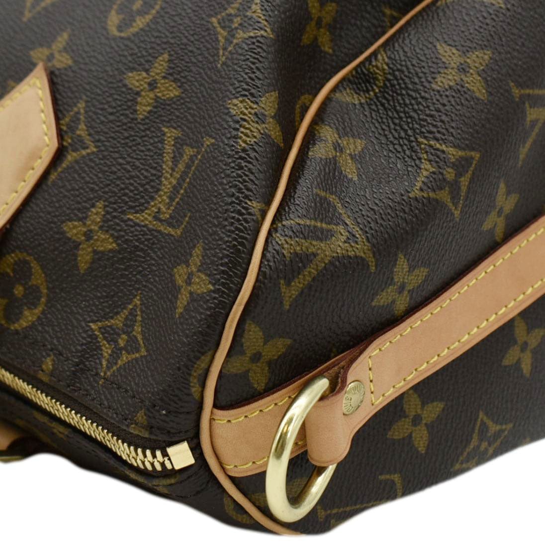 LOUIS VUITTON   30 Monogram Canvas Satchel Bag Brown