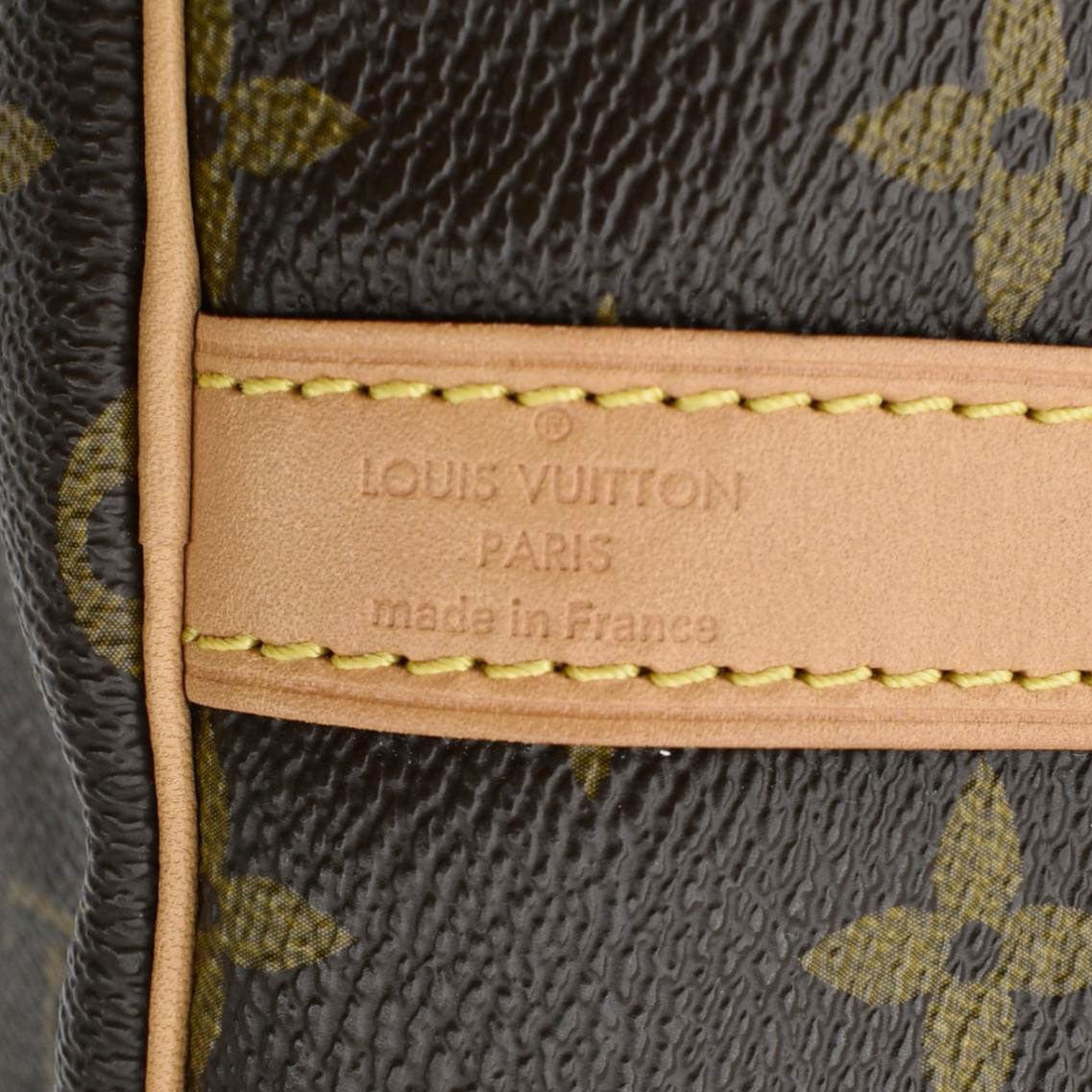 LOUIS VUITTON   30 Monogram Canvas Satchel Bag Brown