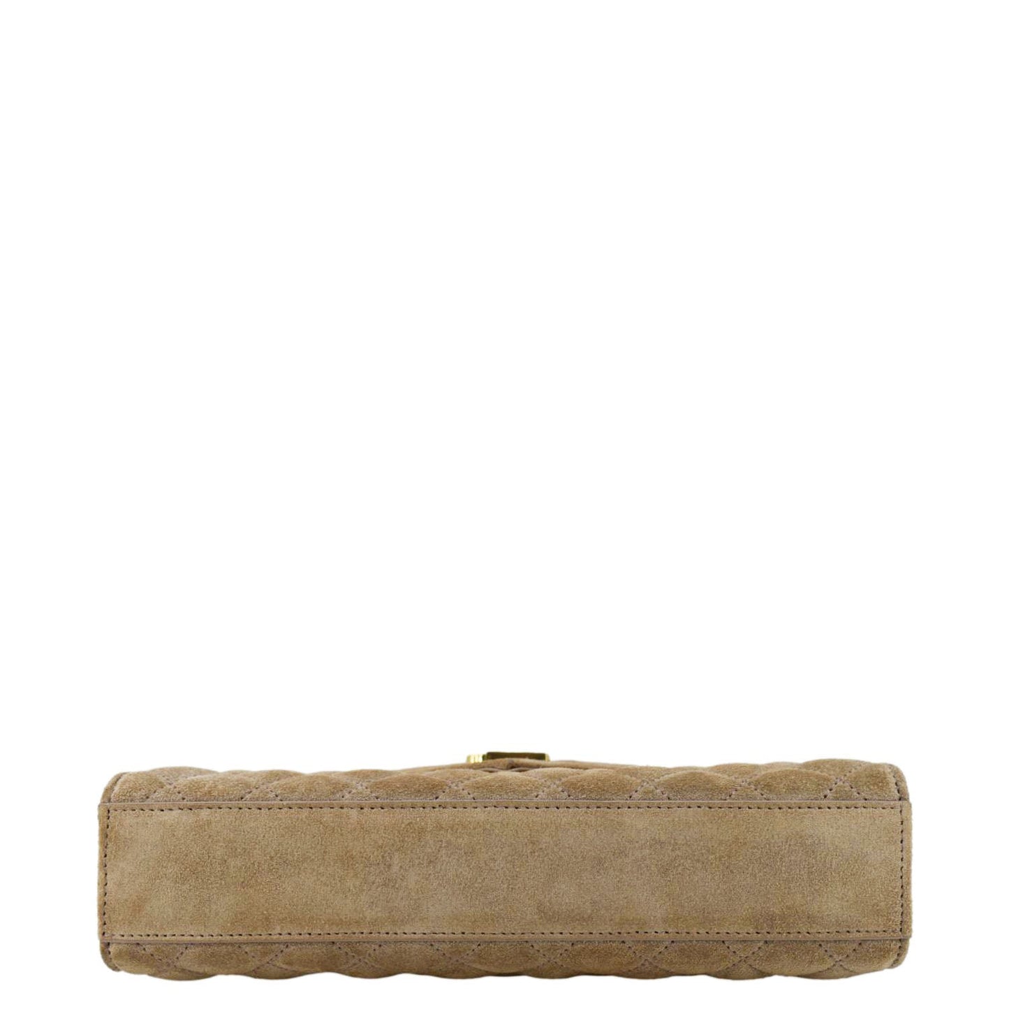YVES SAINT LAURENT Medium Envelope Matelasse Suede Crossbody Bag Beige