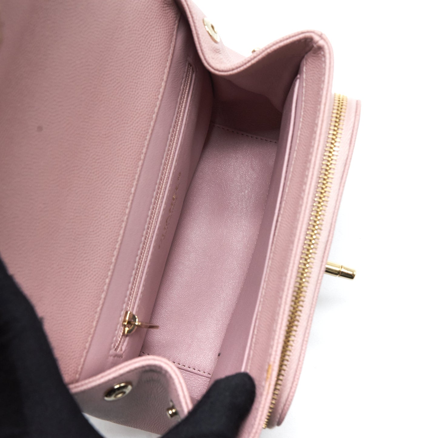 Chanel Small Business affinity flap Bag Caviar Light Pink L
