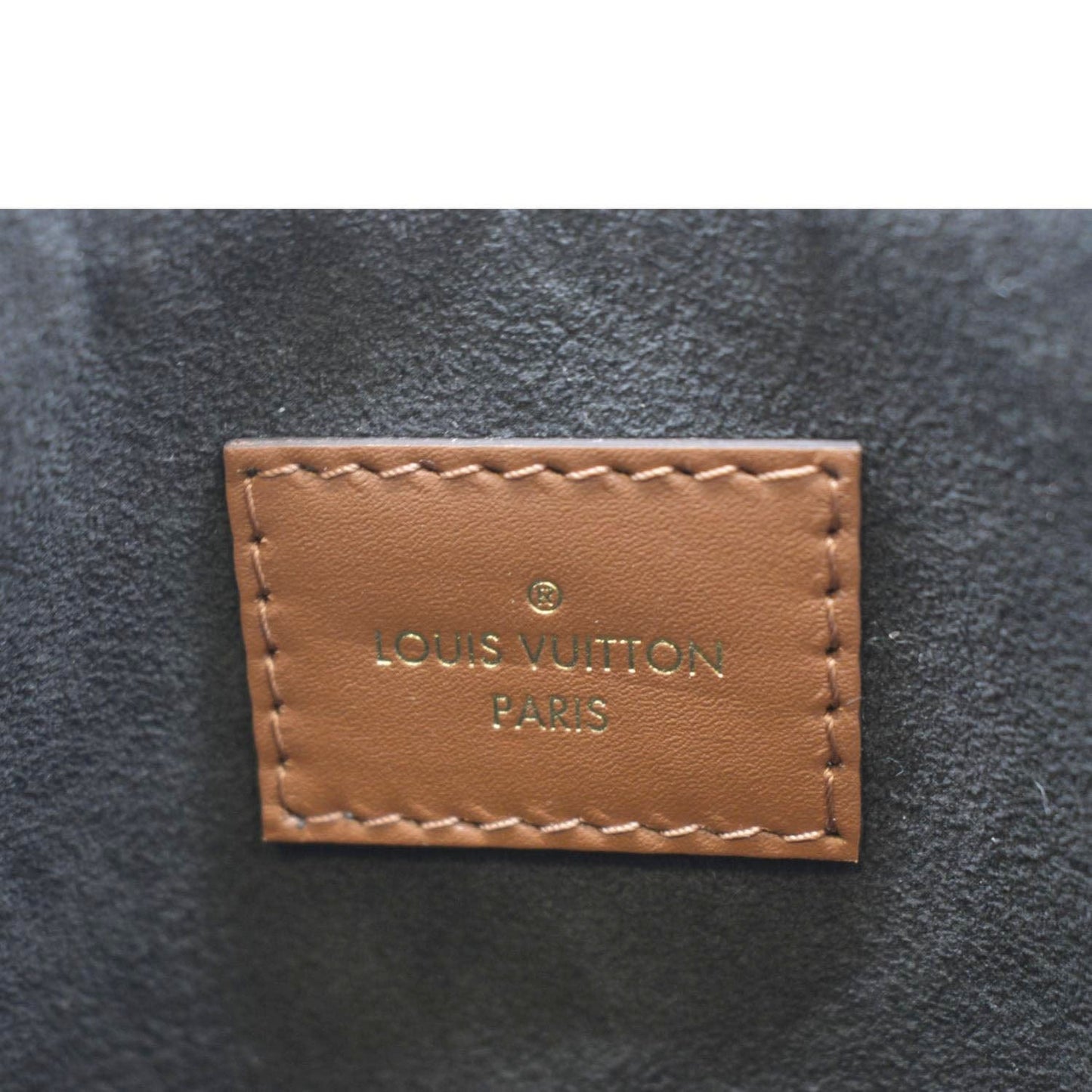 LOUIS VUITTON V Monogram Canvas Tote Shoulder Bag Brown