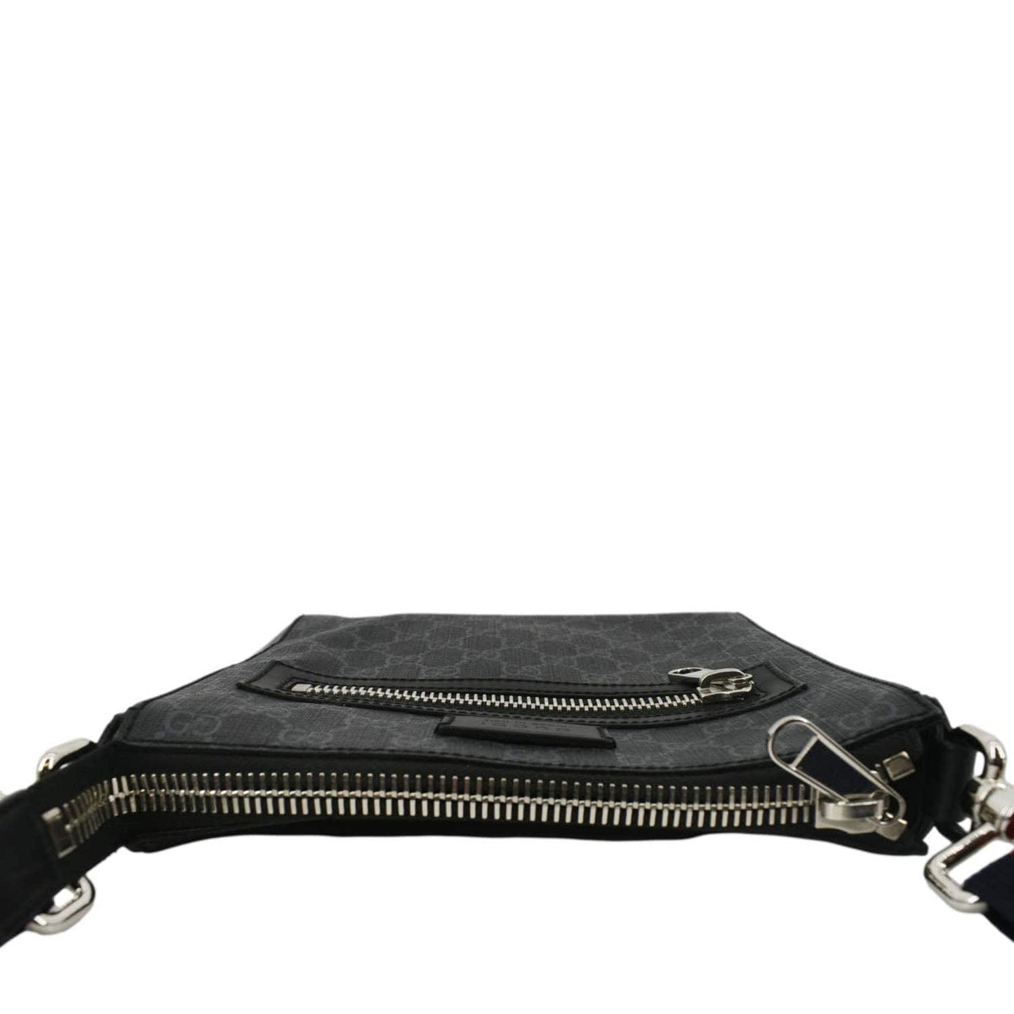 GUCCI Small GG Supreme Canvas Messenger Bag Black 523599