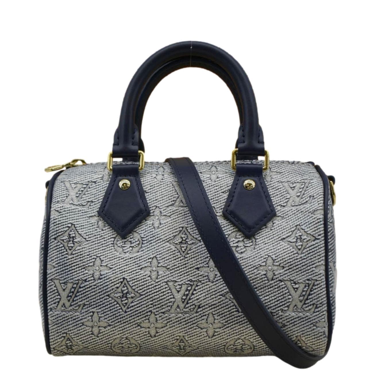 LOUIS VUITTON Monoglam  Bandouliere 20 Jacquard Canvas Shoulder Bag Navy