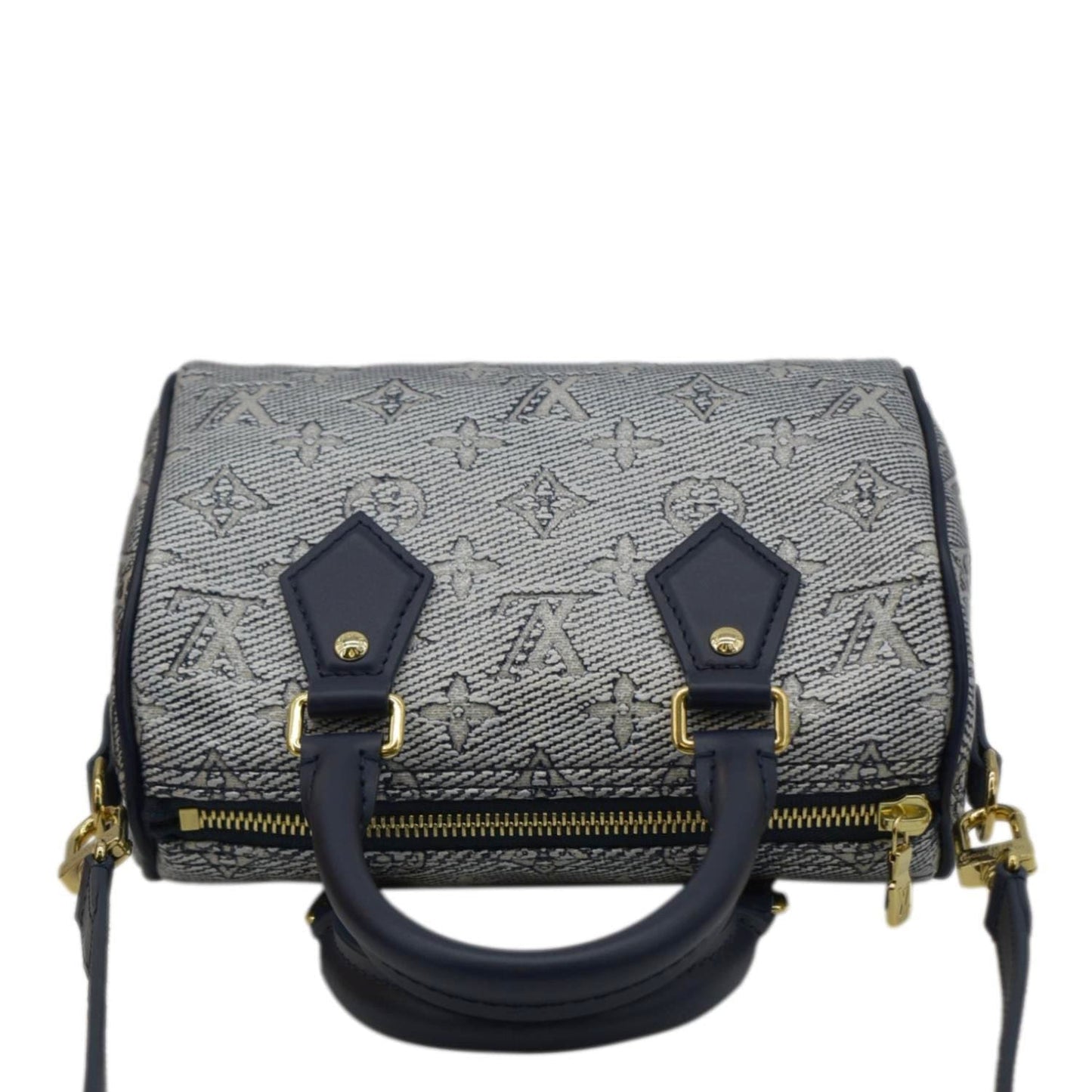 LOUIS VUITTON Monoglam  Bandouliere 20 Jacquard Canvas Shoulder Bag Navy