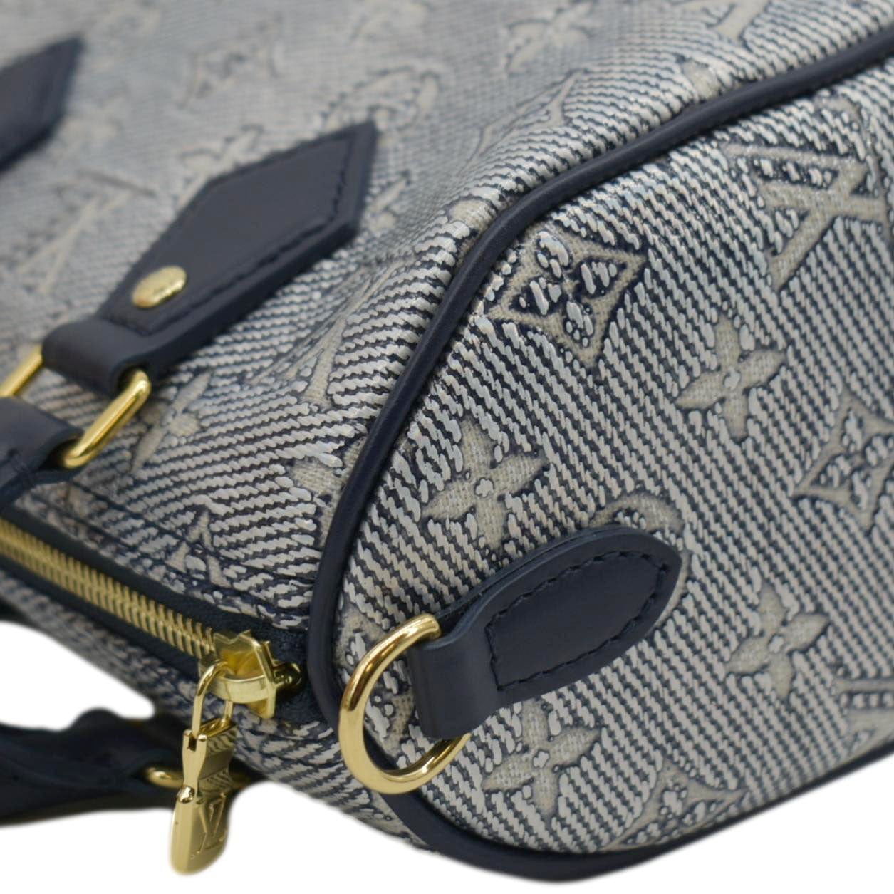LOUIS VUITTON Monoglam  Bandouliere 20 Jacquard Canvas Shoulder Bag Navy