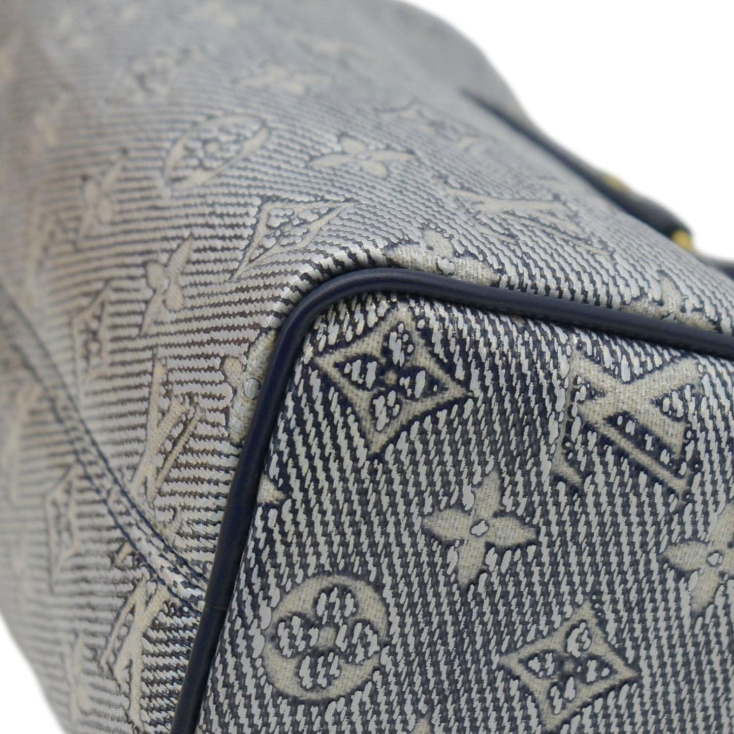 LOUIS VUITTON Monoglam  Bandouliere 20 Jacquard Canvas Shoulder Bag Navy