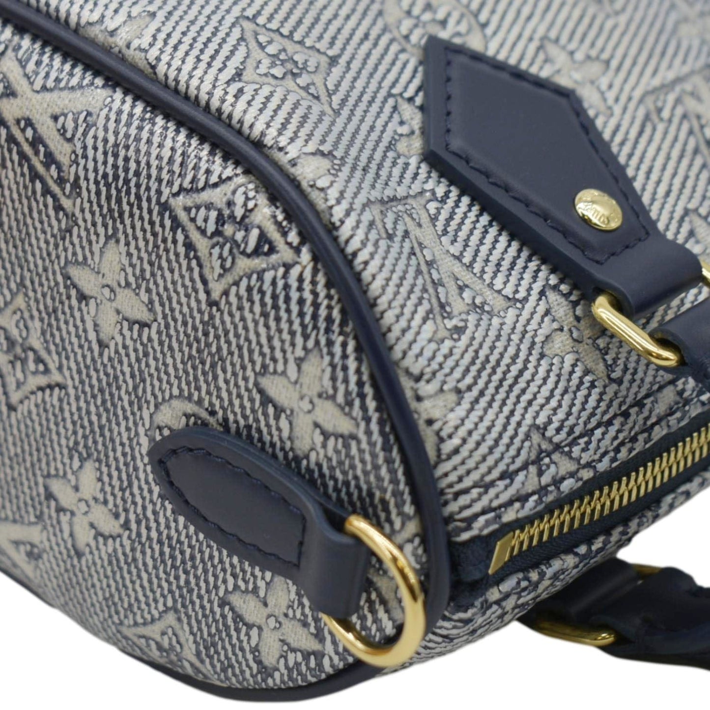 LOUIS VUITTON Monoglam  Bandouliere 20 Jacquard Canvas Shoulder Bag Navy