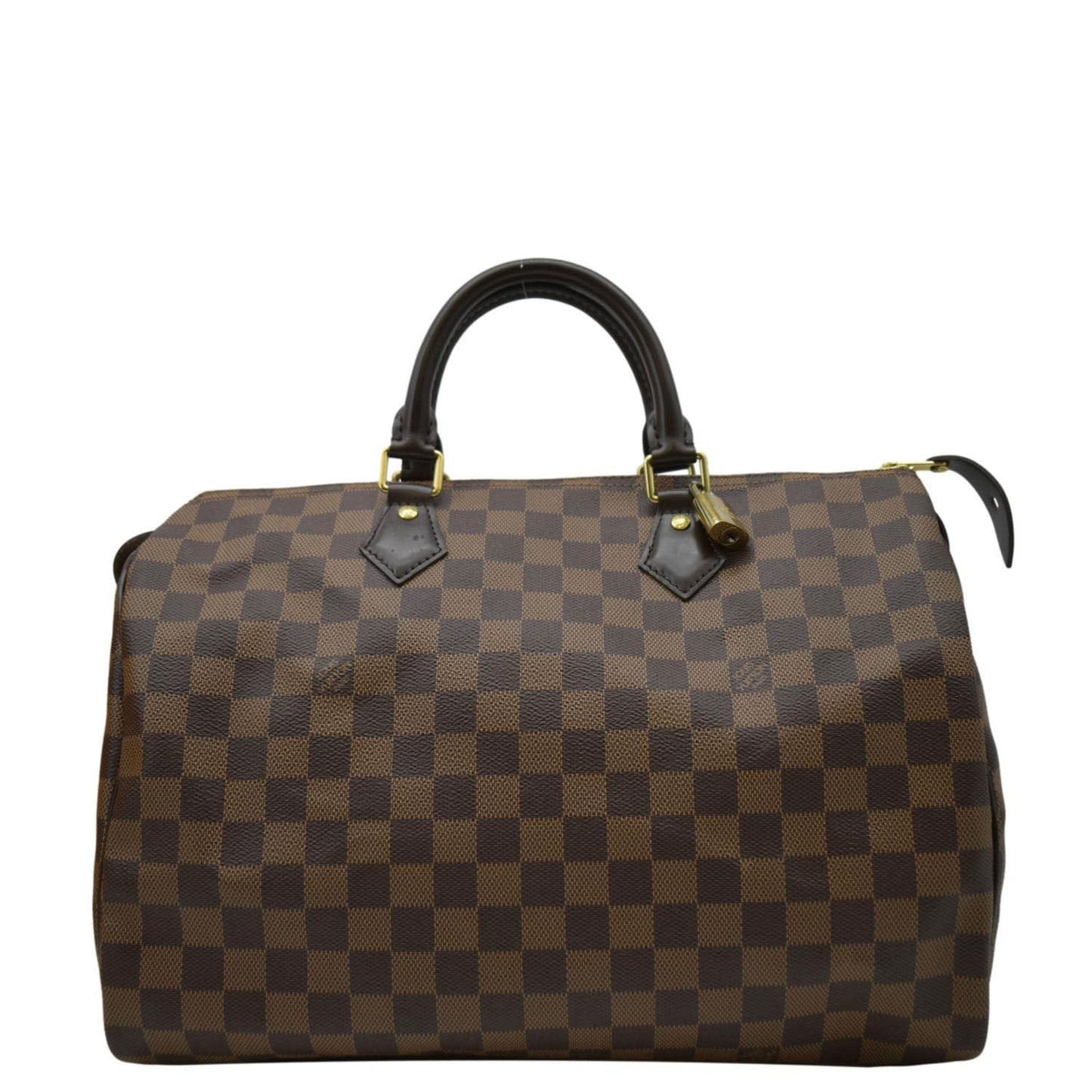 LOUIS VUITTON   30 Damier Ebene Satchel Bag Brown