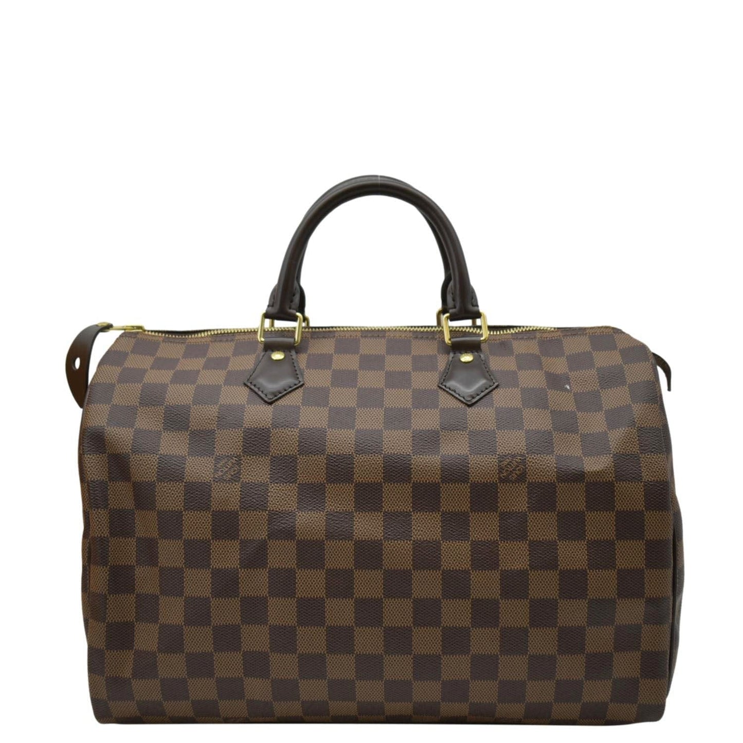 LOUIS VUITTON   30 Damier Ebene Satchel Bag Brown
