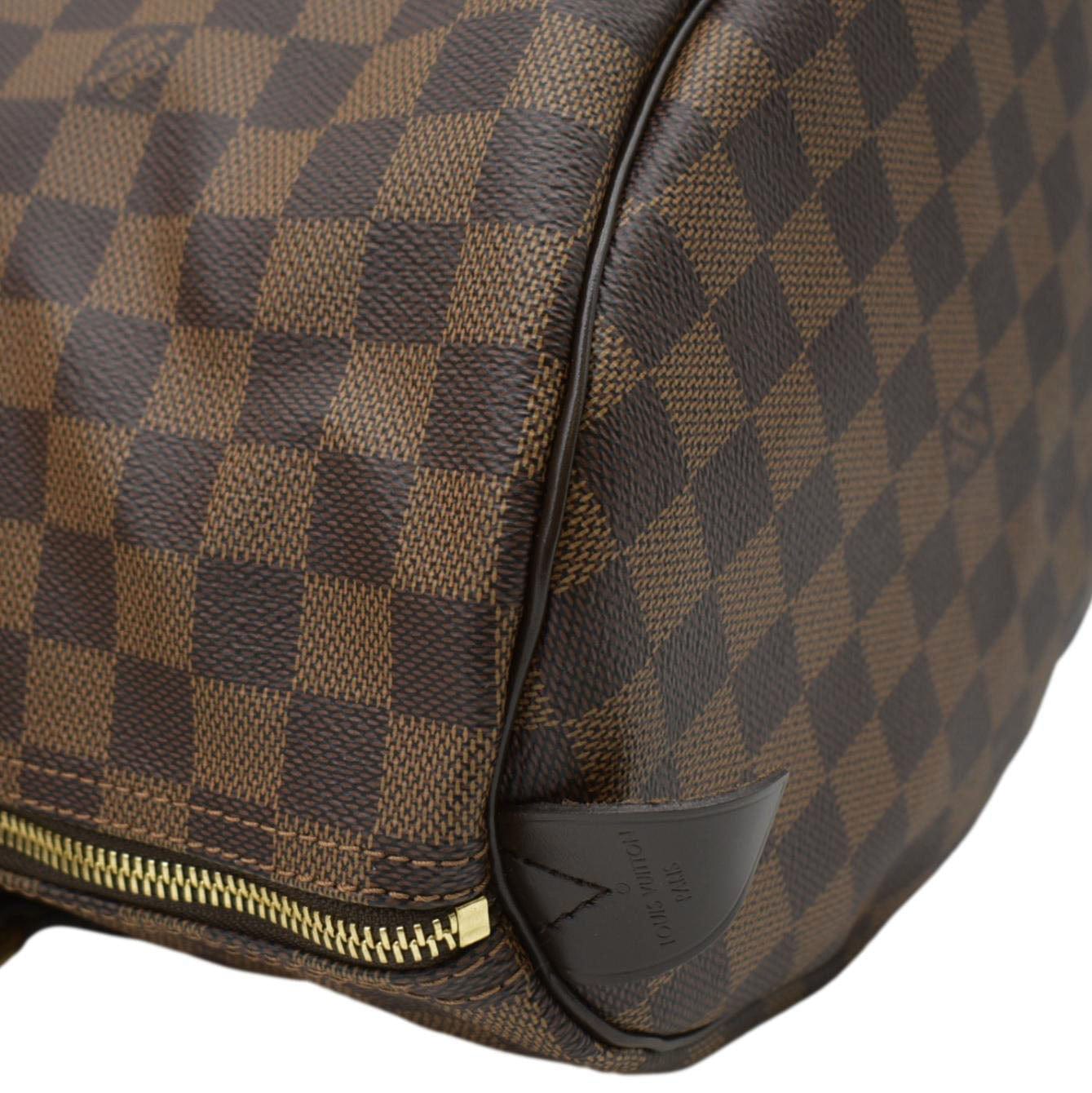 LOUIS VUITTON   30 Damier Ebene Satchel Bag Brown