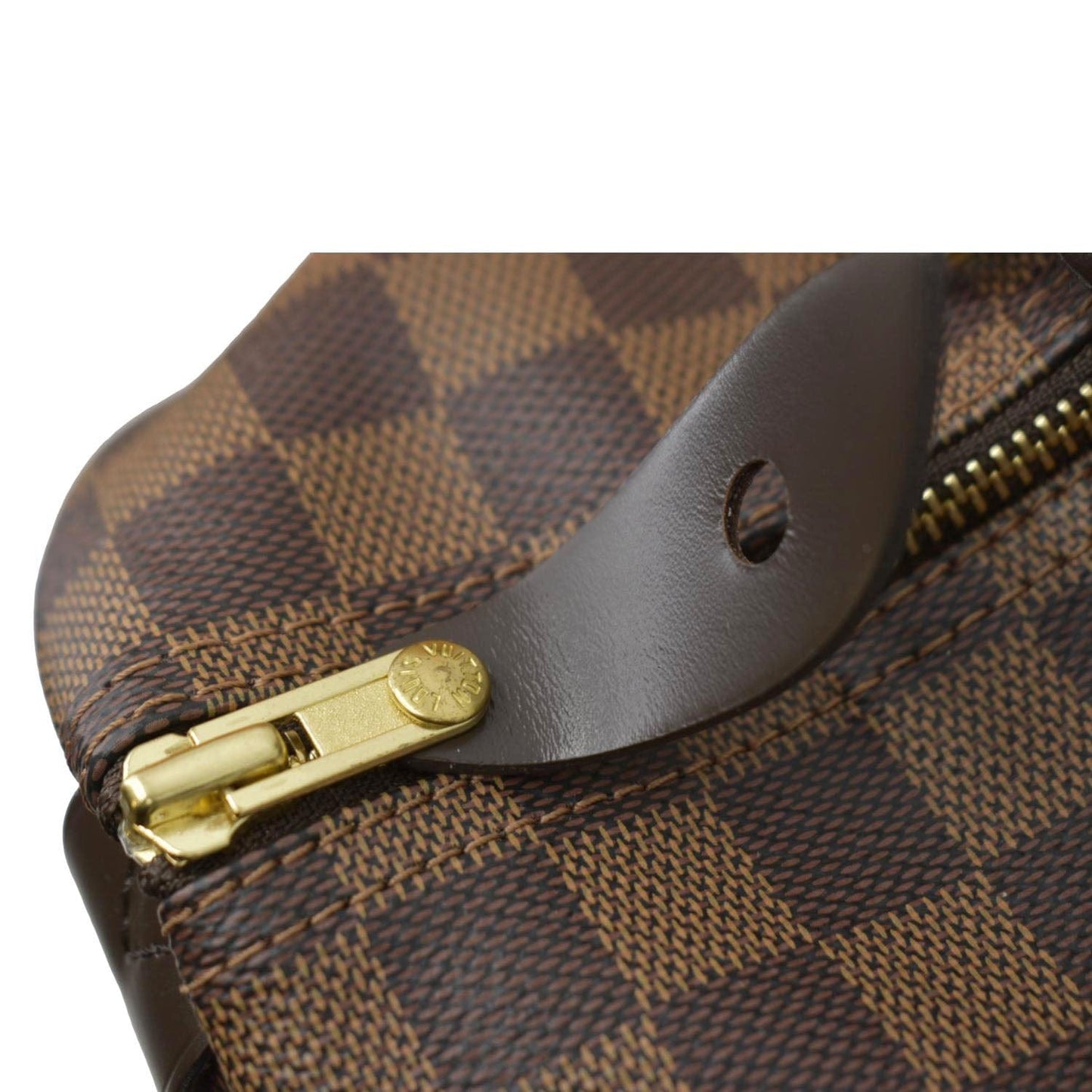 LOUIS VUITTON   30 Damier Ebene Satchel Bag Brown