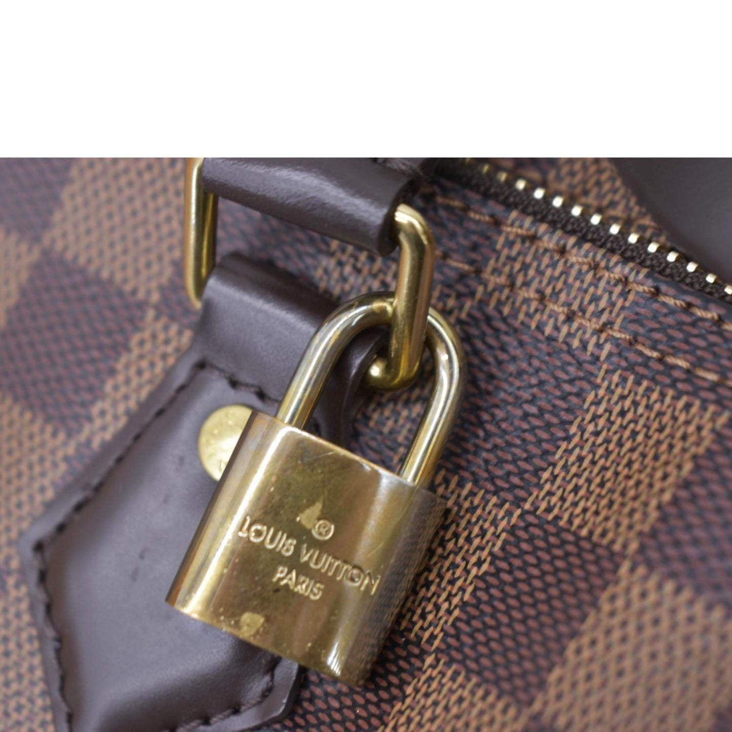 LOUIS VUITTON   30 Damier Ebene Satchel Bag Brown