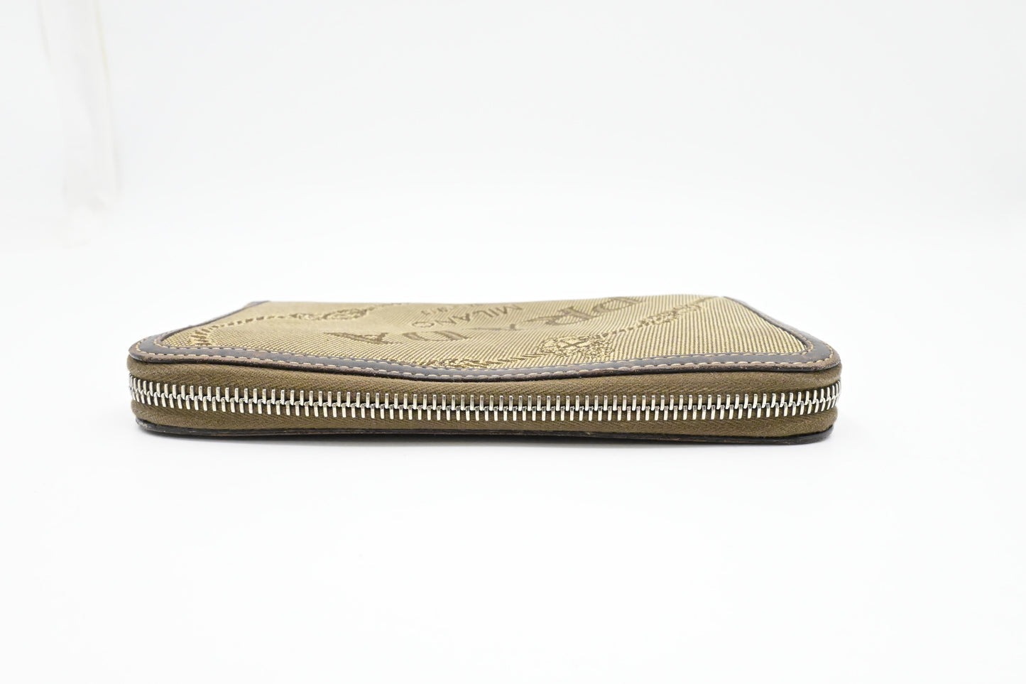 Prada Long Zippy Wallet in Beige Canvas