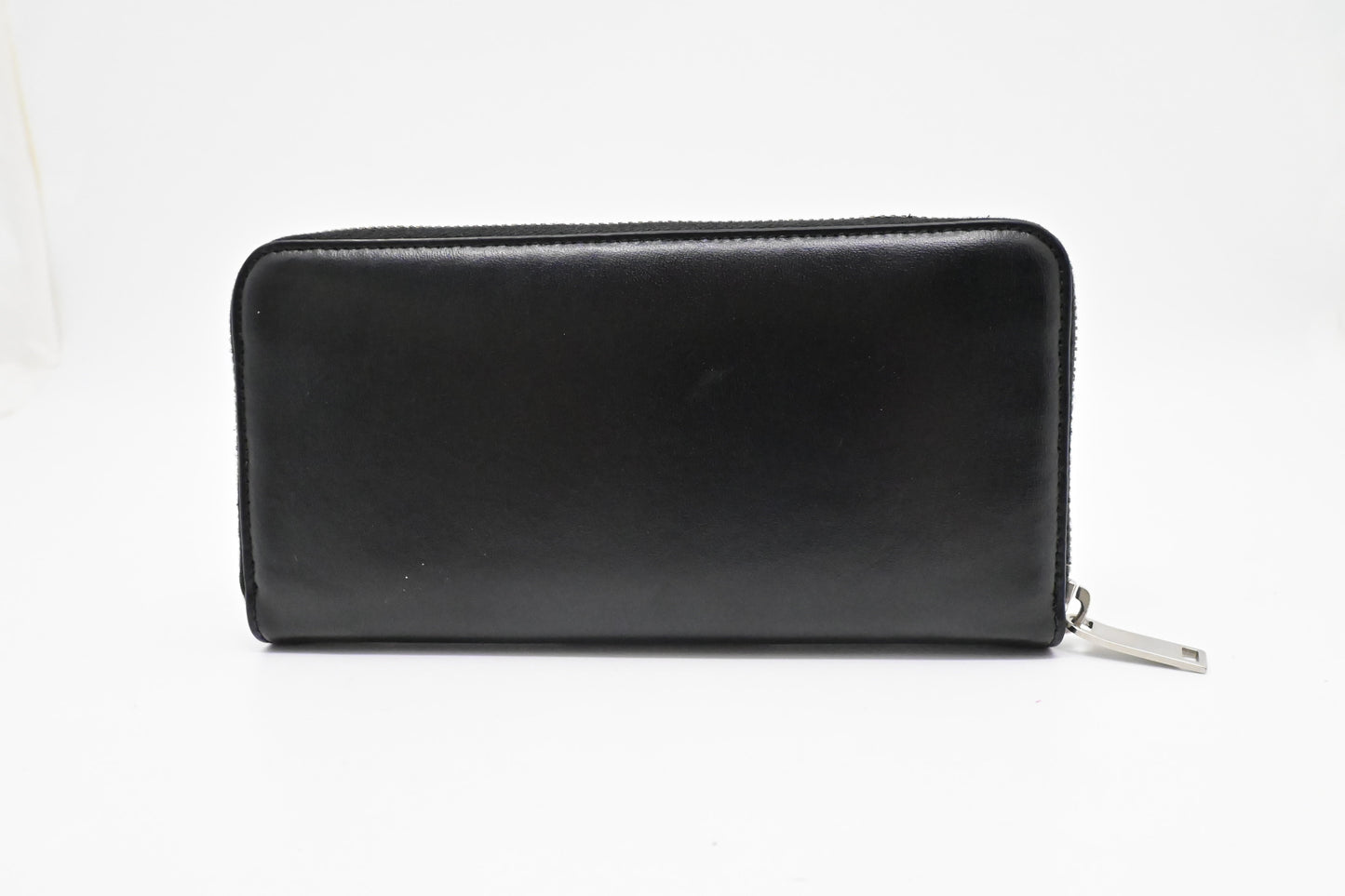 YSL Saint Laurent Zippy Long Wallet in Black Leather