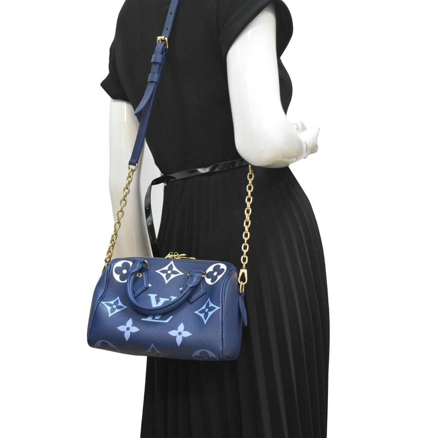 LOUIS VUITTON  20 Bandouliere Empreinte Monogram Shoulder Bag Degrade Blue