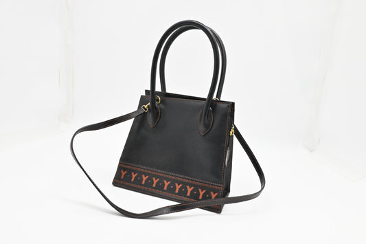 YSL Saint Laurent 2-Way Bag in Black Leather