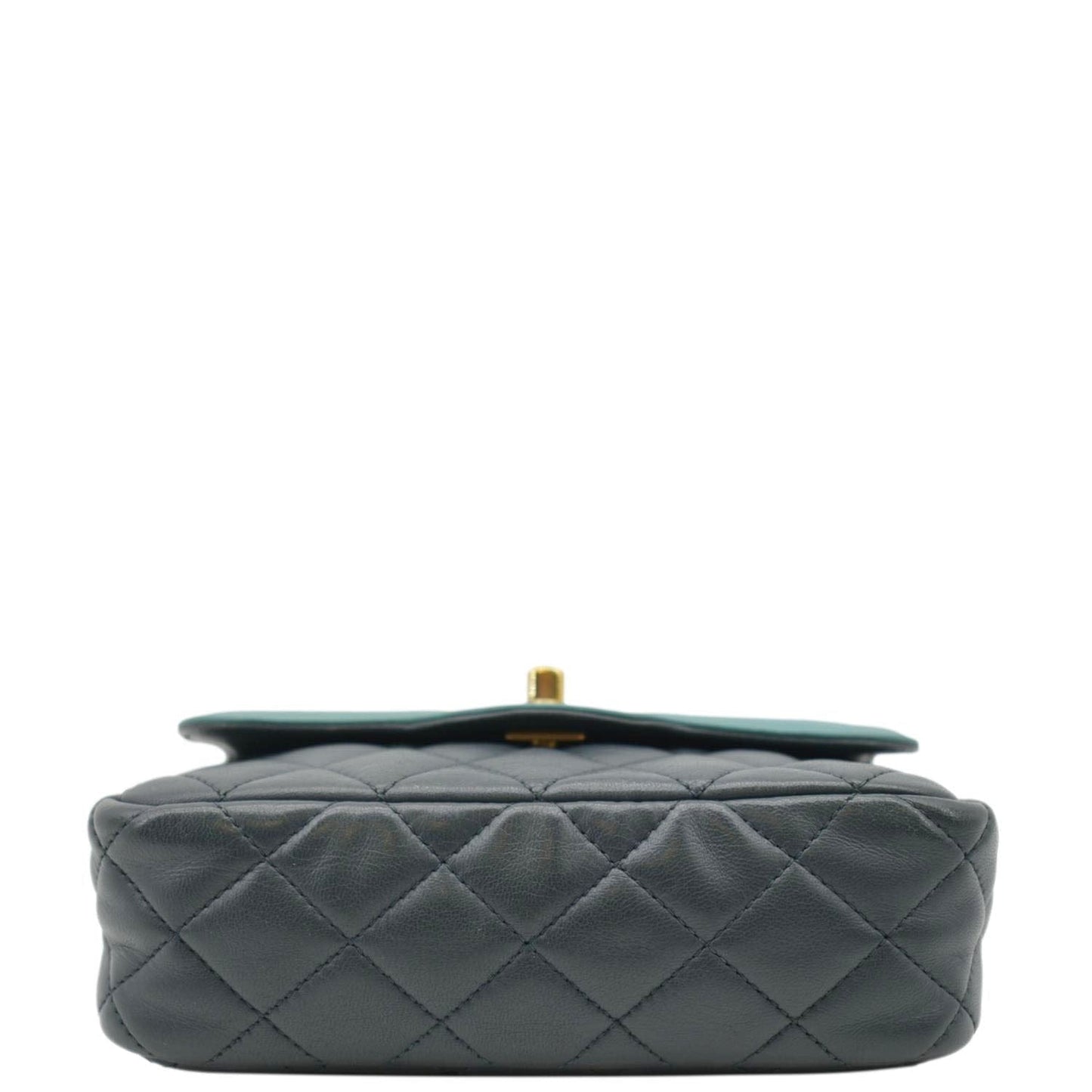 CHANEL Day Flap Quilted Leather Crossbody Bag Dark Green