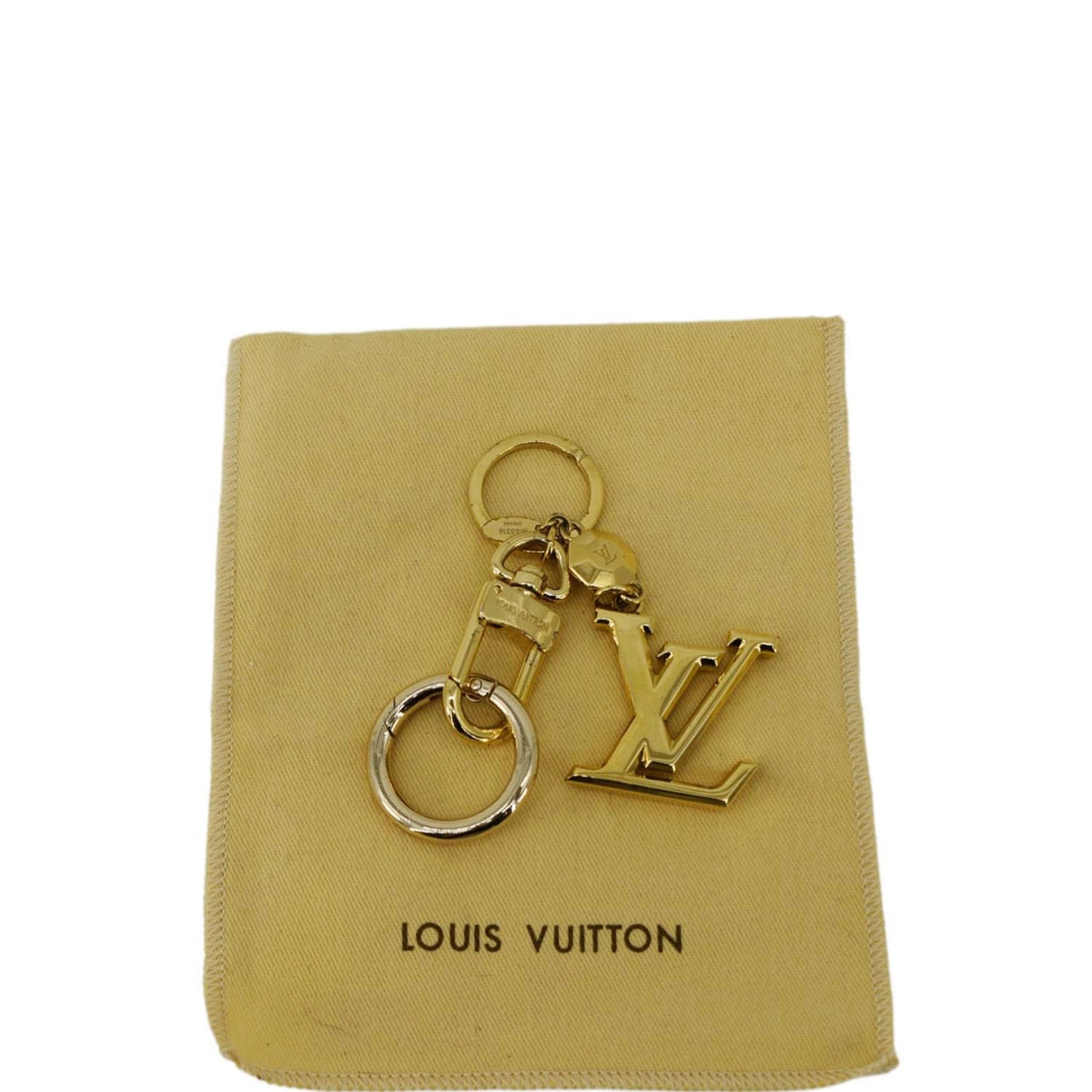 LOUIS VUITTON Facettes Bag Charm Key Holder Gold