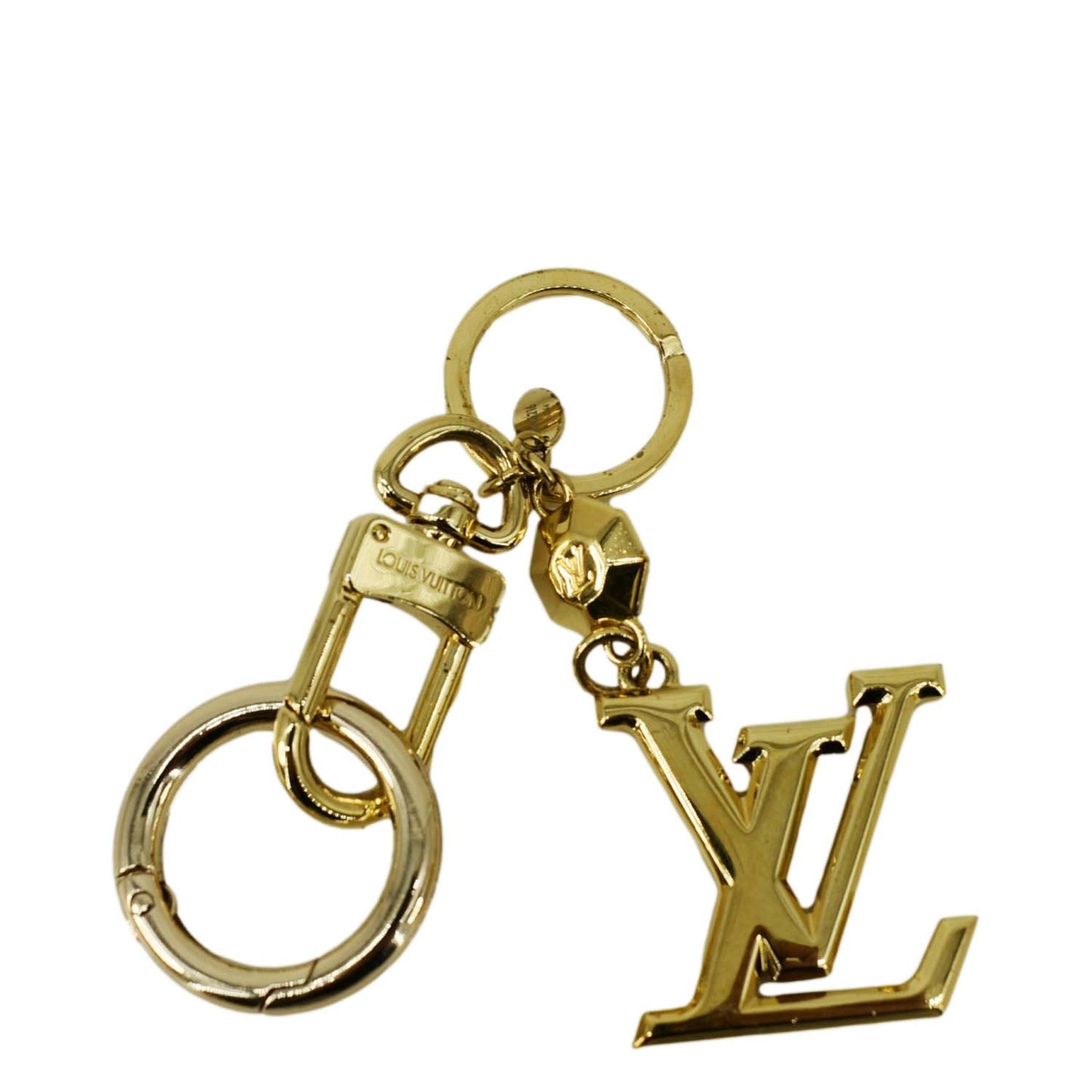 LOUIS VUITTON Facettes Bag Charm Key Holder Gold