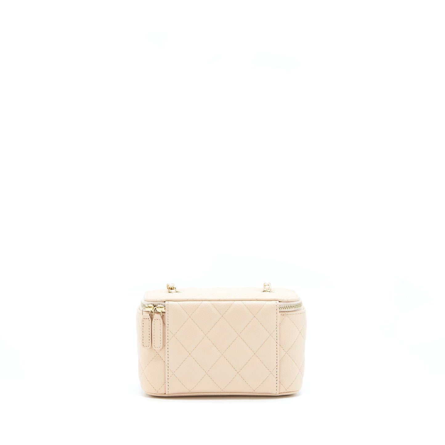 Chanel Long Vanity Case Caviar Nude Pink L