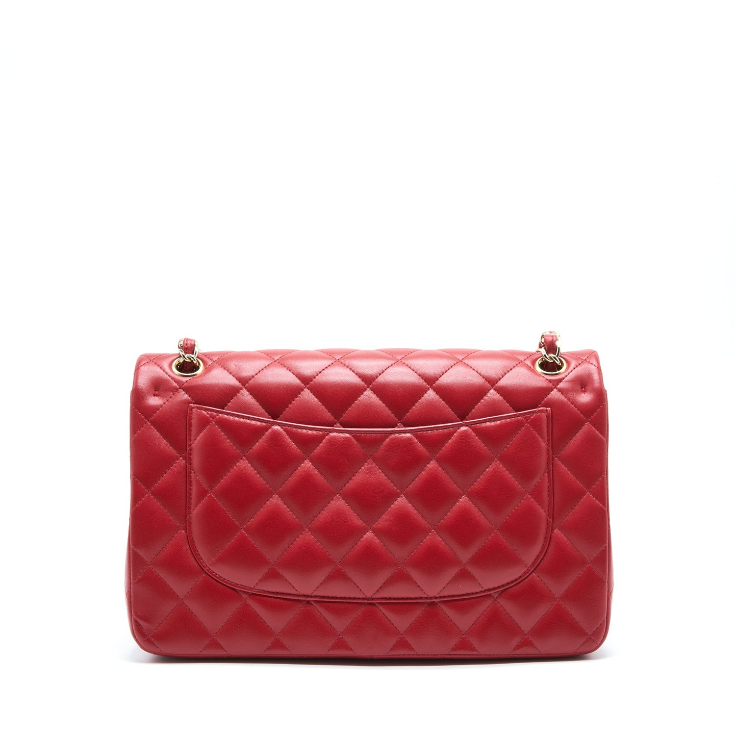 Chanel Classic Jumbo Double Flap Bag Lambskin Red L