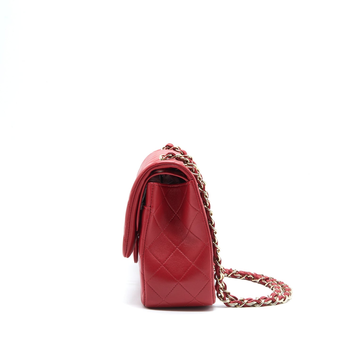 Chanel Classic Jumbo Double Flap Bag Lambskin Red L