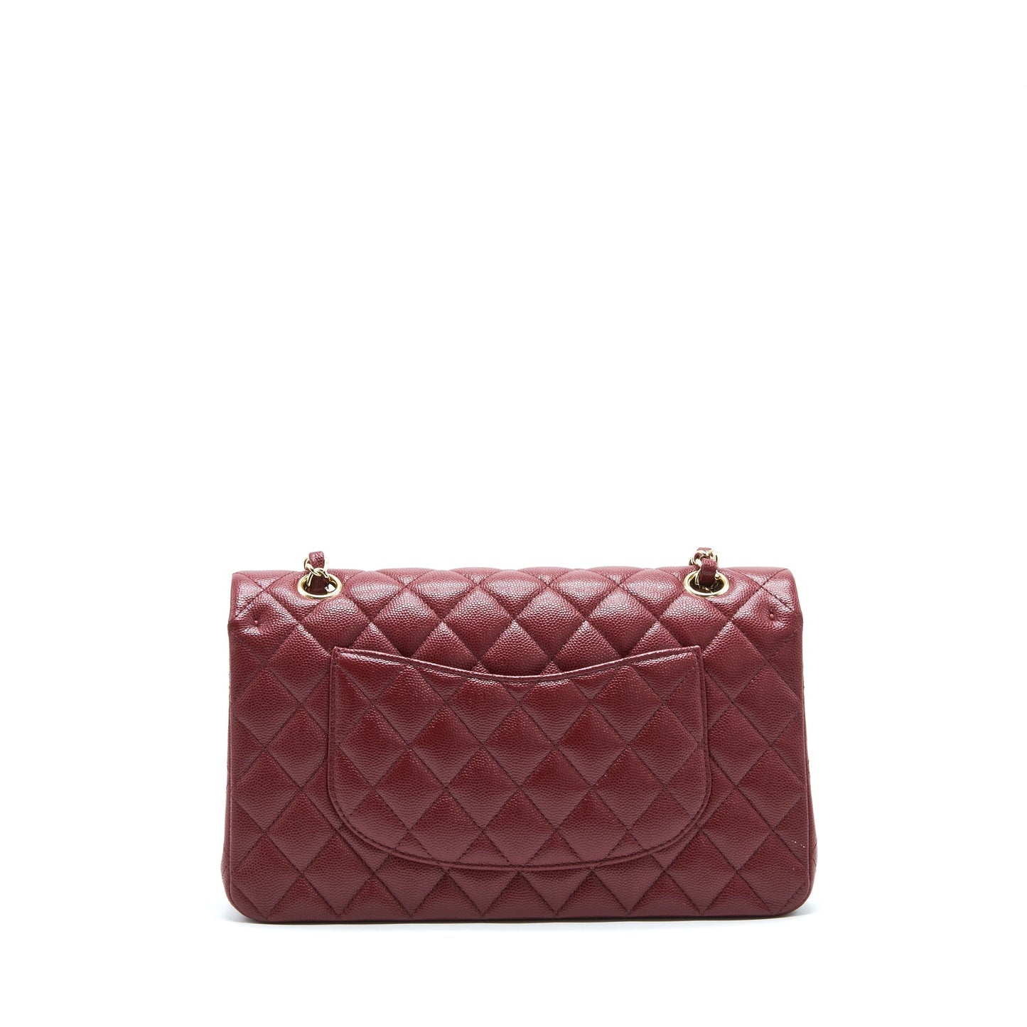 Chanel Medium Classic Double Flap Bag Caviar Dark Red L