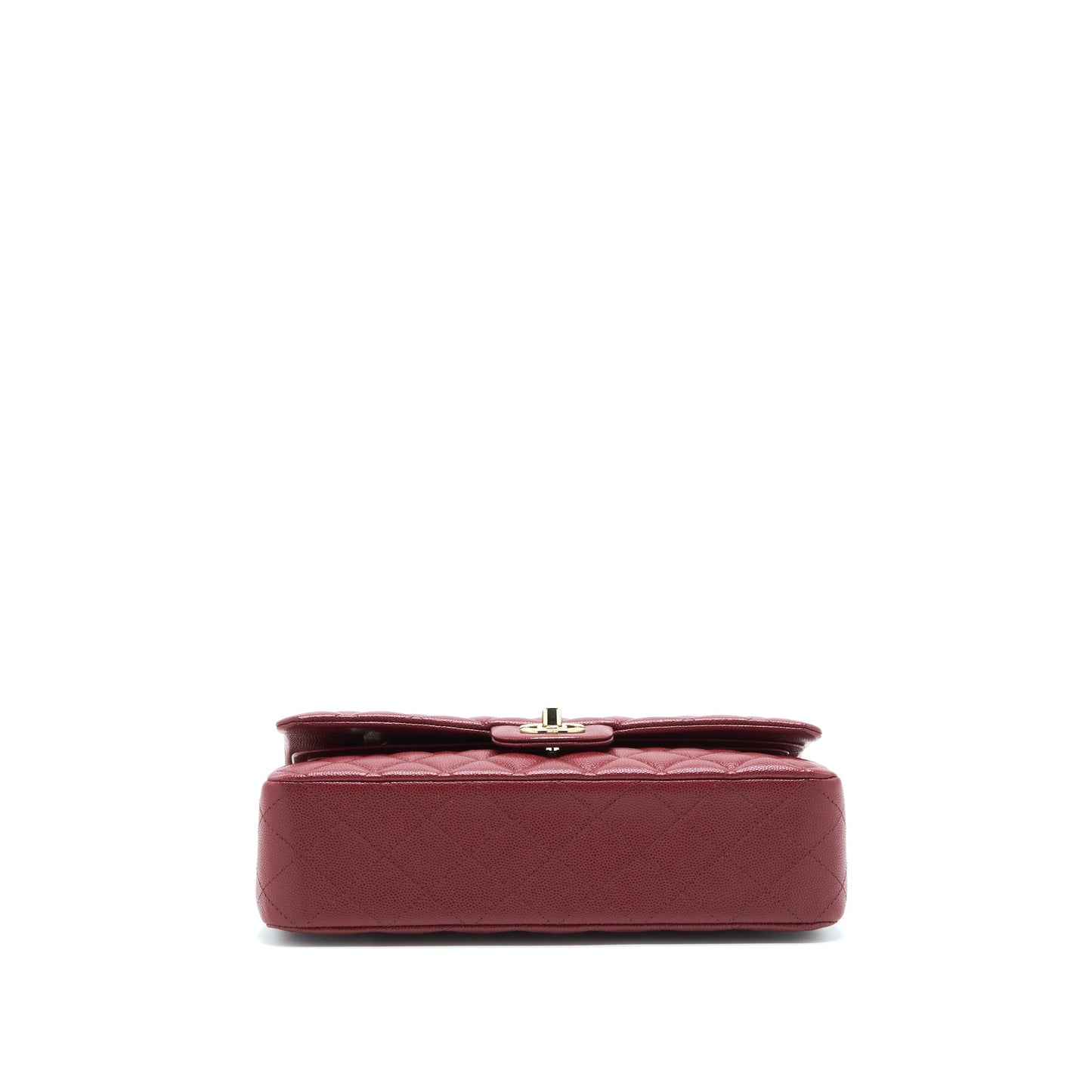 Chanel Medium Classic Double Flap Bag Caviar Dark Red L