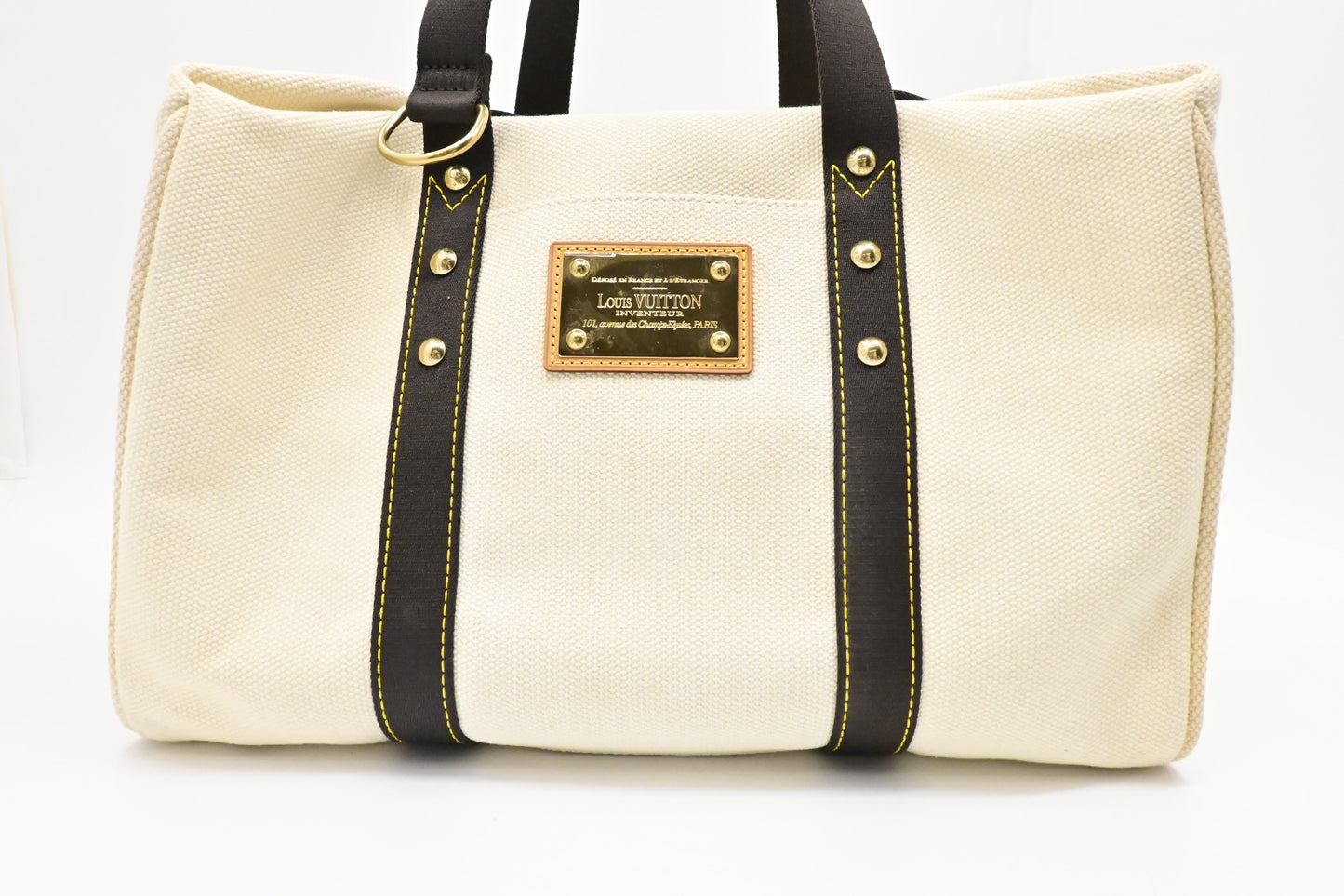 Louis Vuitton Antigua Duffle Bag in White Canvas
