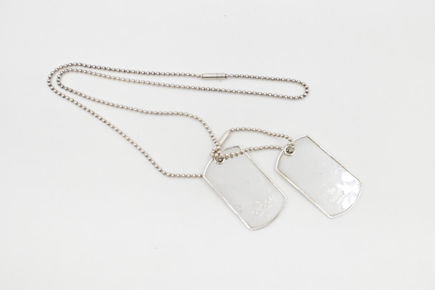 Gucci Dog Tag Necklace in Sterling Silver