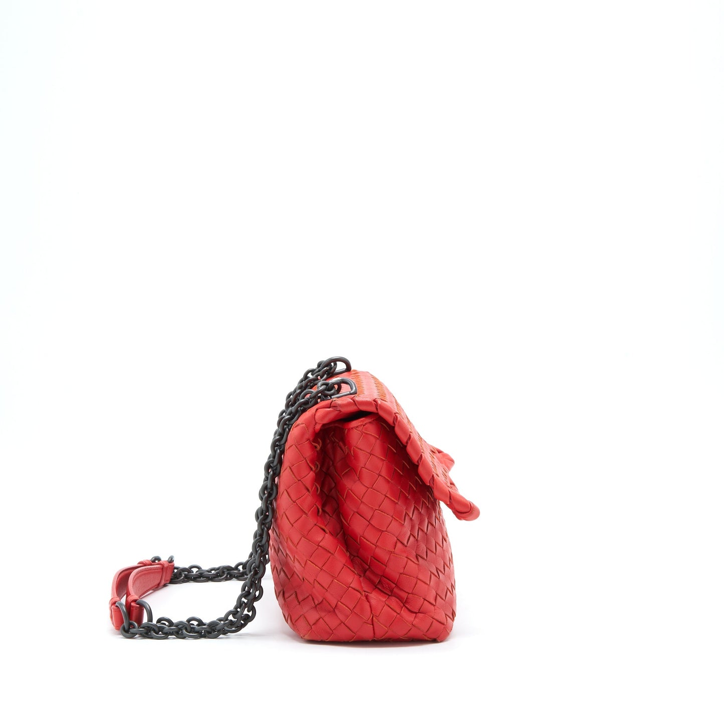 Bottega Veneta Olympia Purse Red