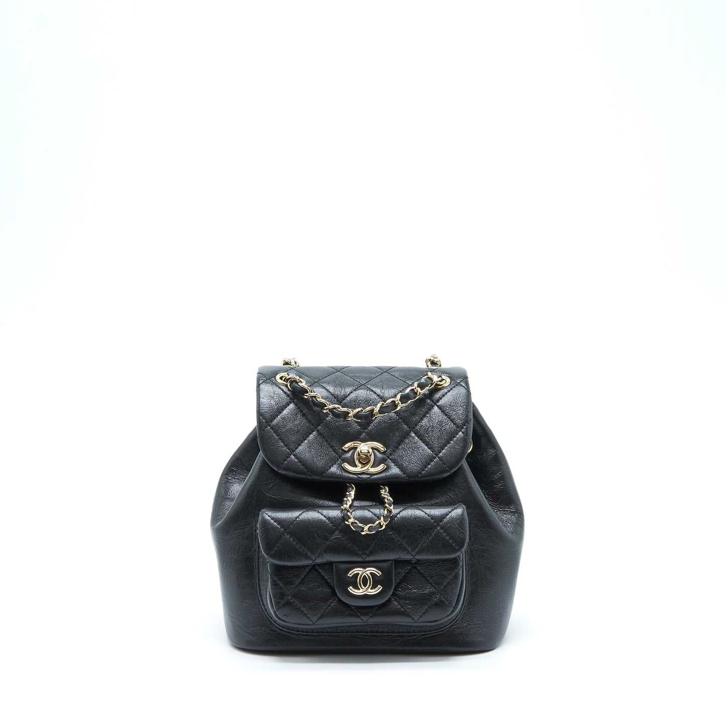 Chanel 22C Mini Duma Backpack Calfskin Black L