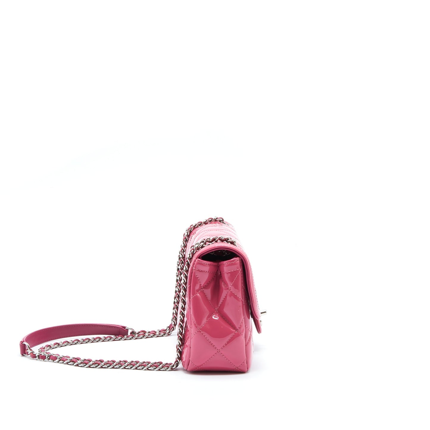 Chanel Coco Shine Flap Bag Patent Pink