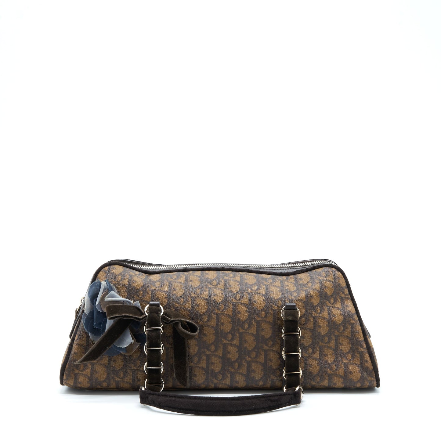 Dior Vintage Romantique Trotter Purse Canvas/Velvet