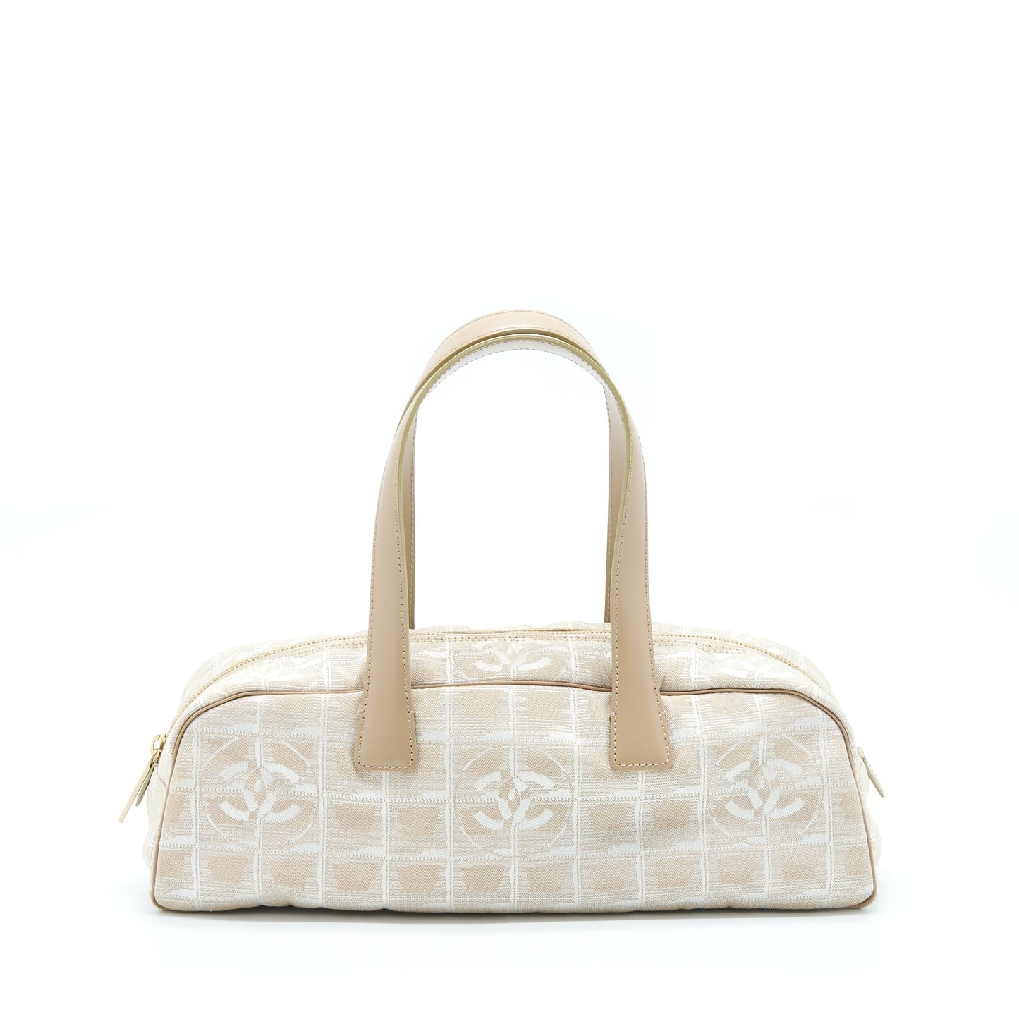 Chanel  Travel Line Bowler Bag Canvas And Leather L